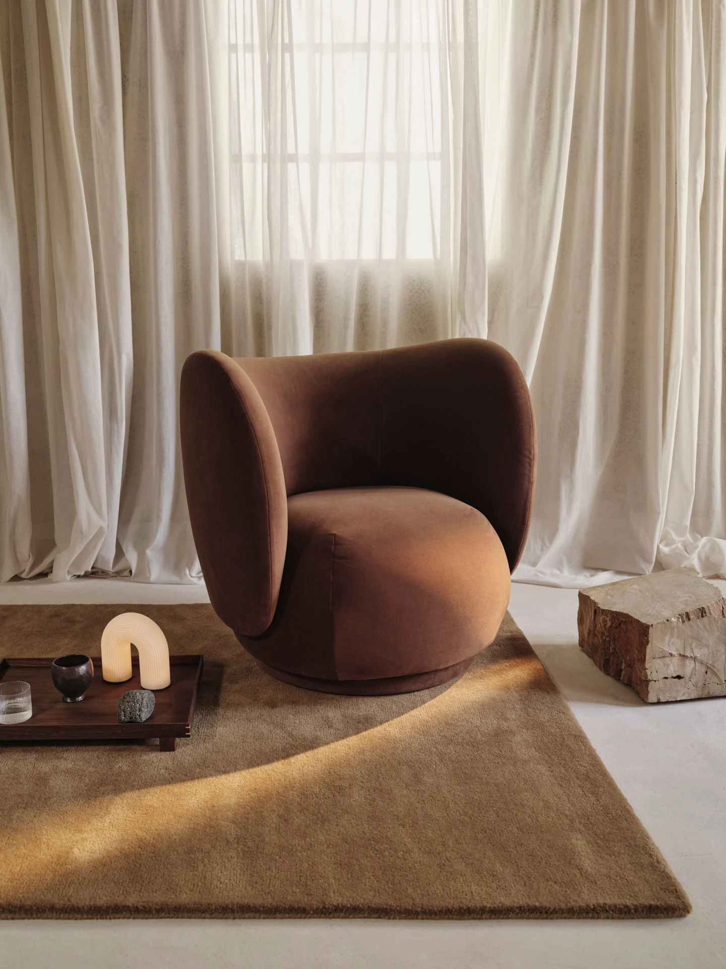 Fotel RICO LOUNGE Rich Velvet rdzawy - Image 2