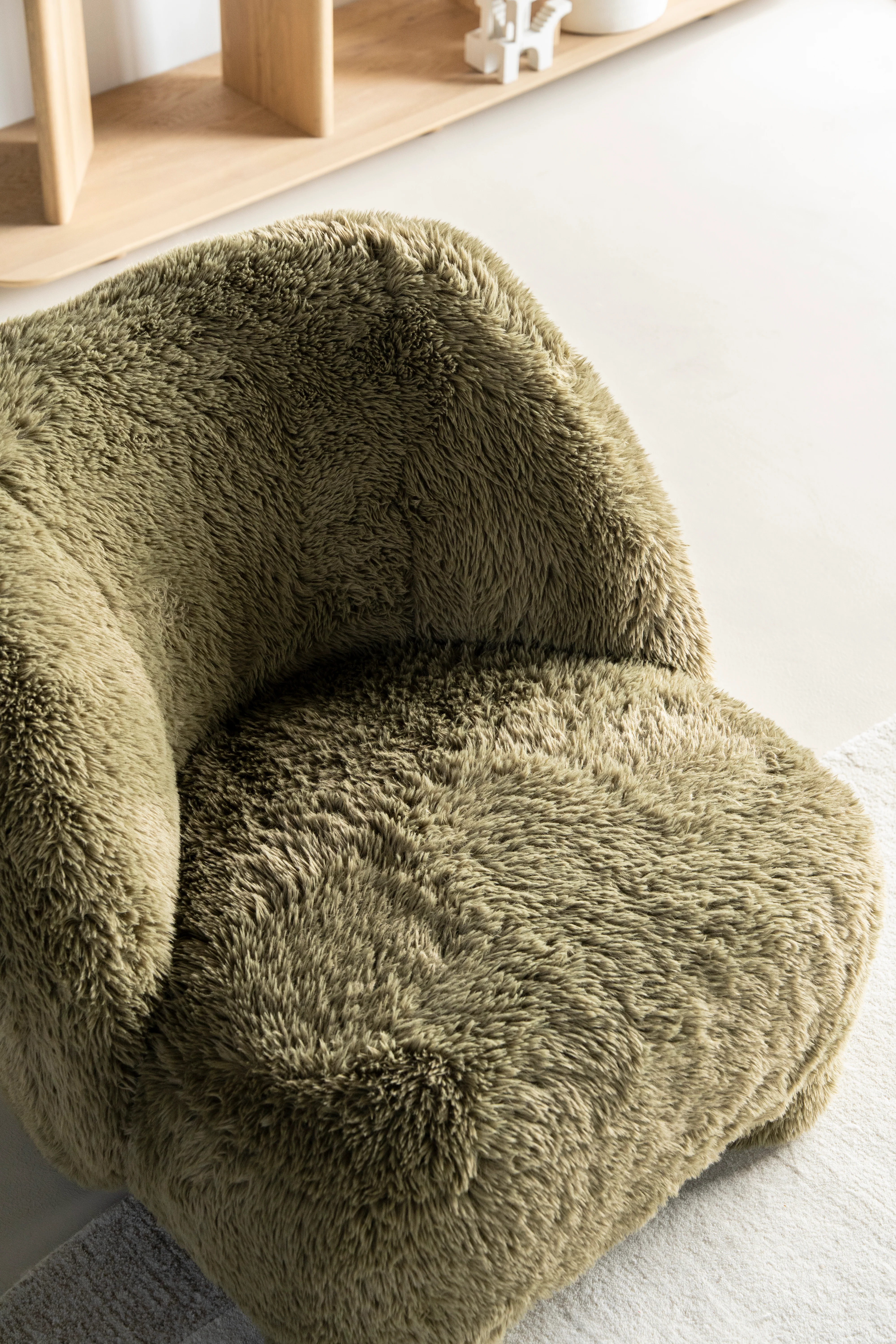 Fotel SAMSON futrzany taupe - Image 3