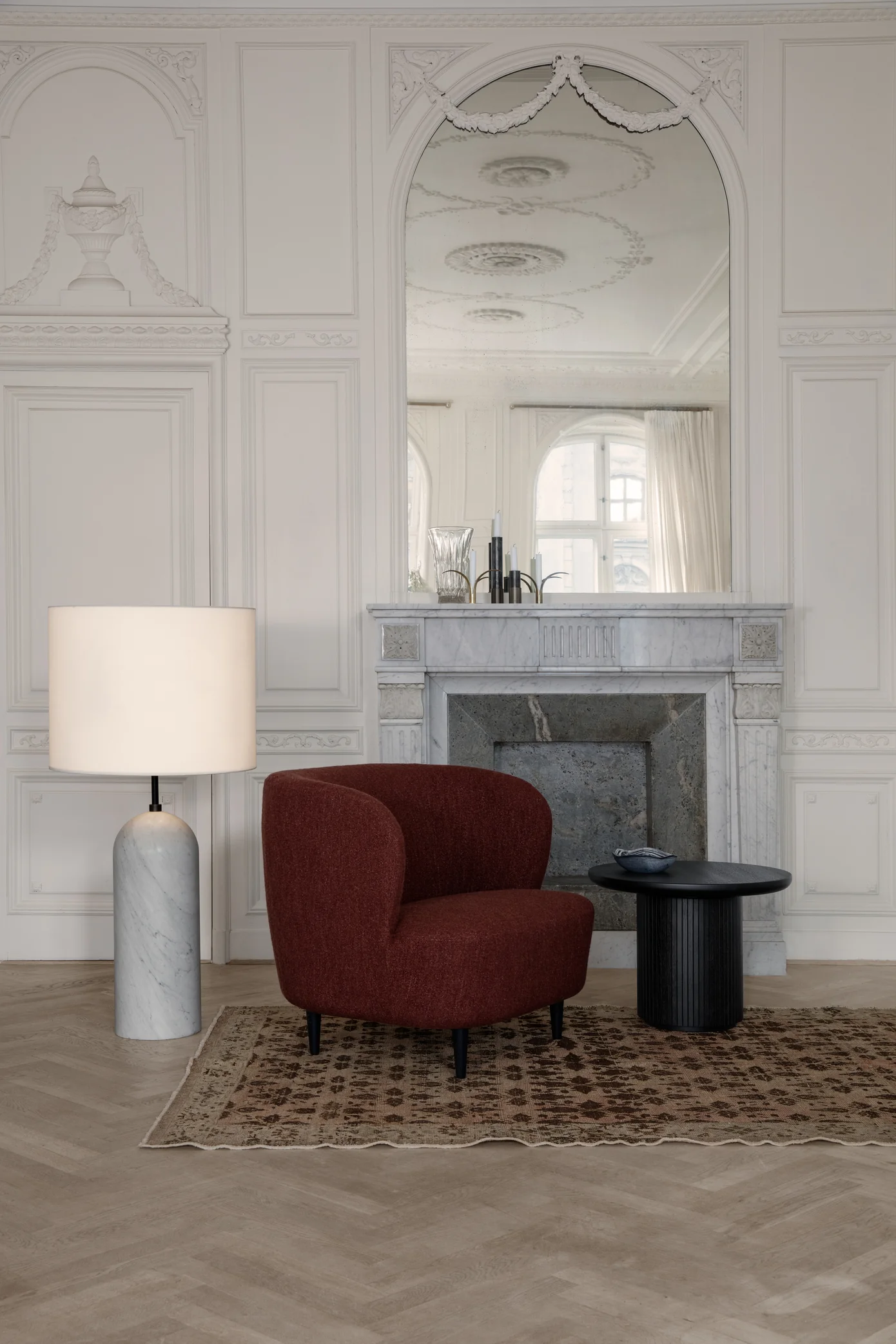 Fotel STAY tapicerowany z czarną dębową podstawą - Image 4