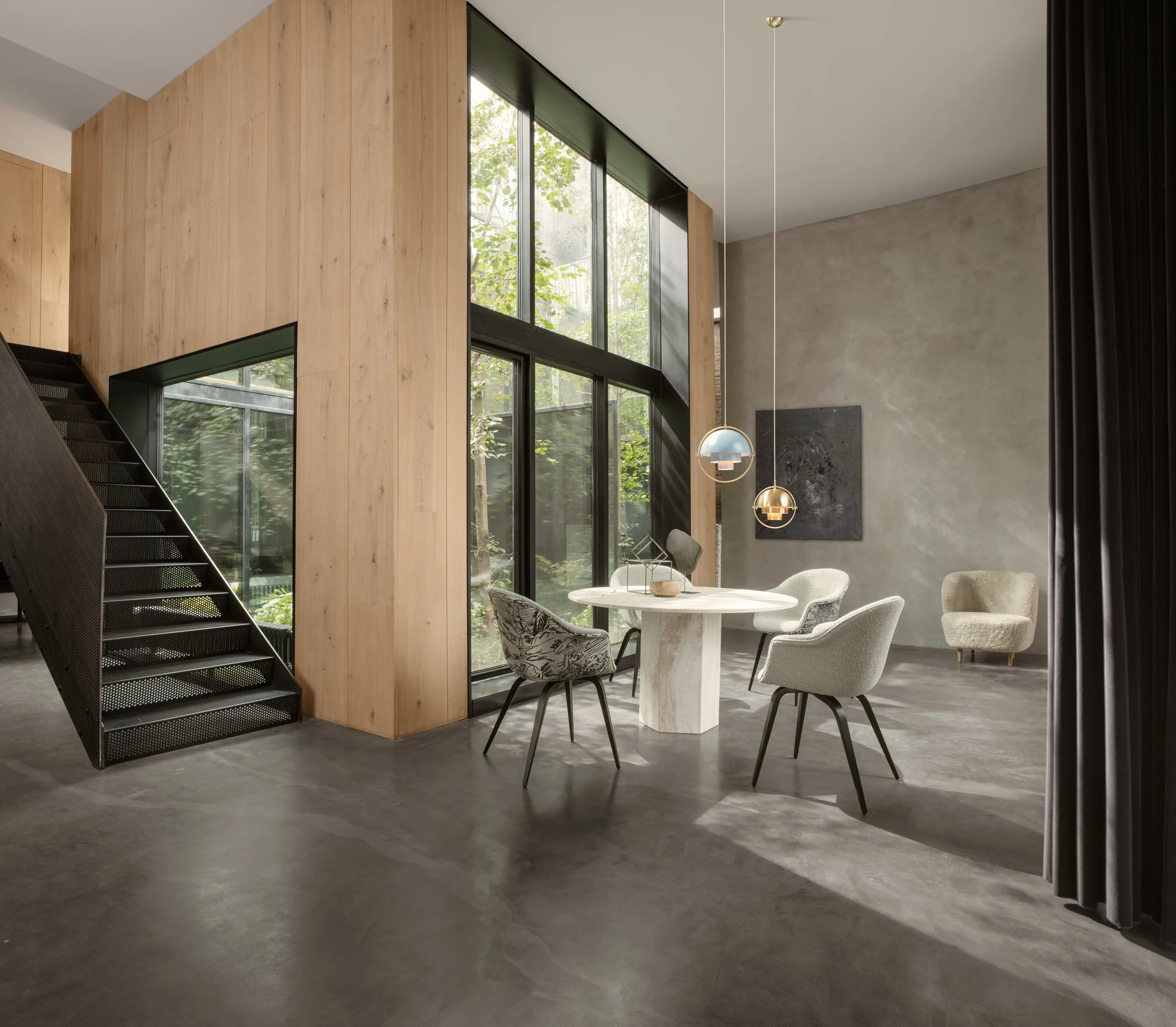 Fotel STAY tapicerowany z czarną dębową podstawą - Image 5