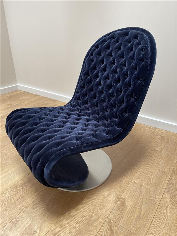 Fotel SYSTEM 1-2-3 LOUNGE DELUXE granatowy z okrągłą podstawą - poekspozycyjny - Image 3