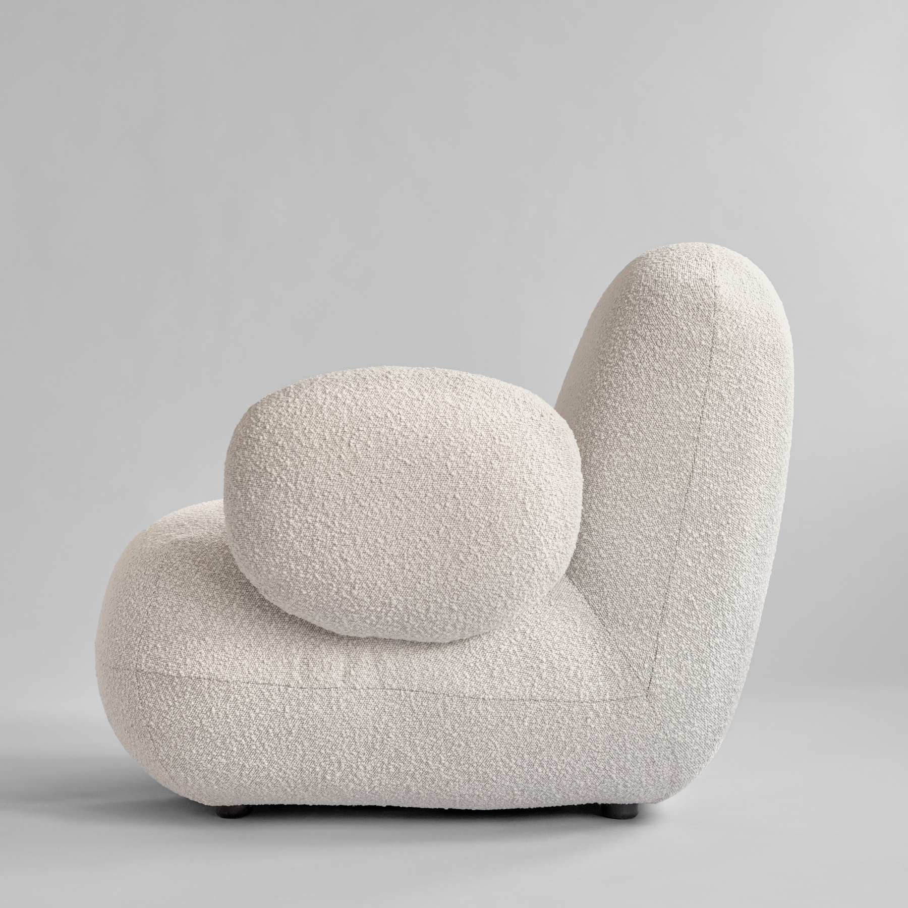 Fotel TOE FLAT biały bouclé - Image 5