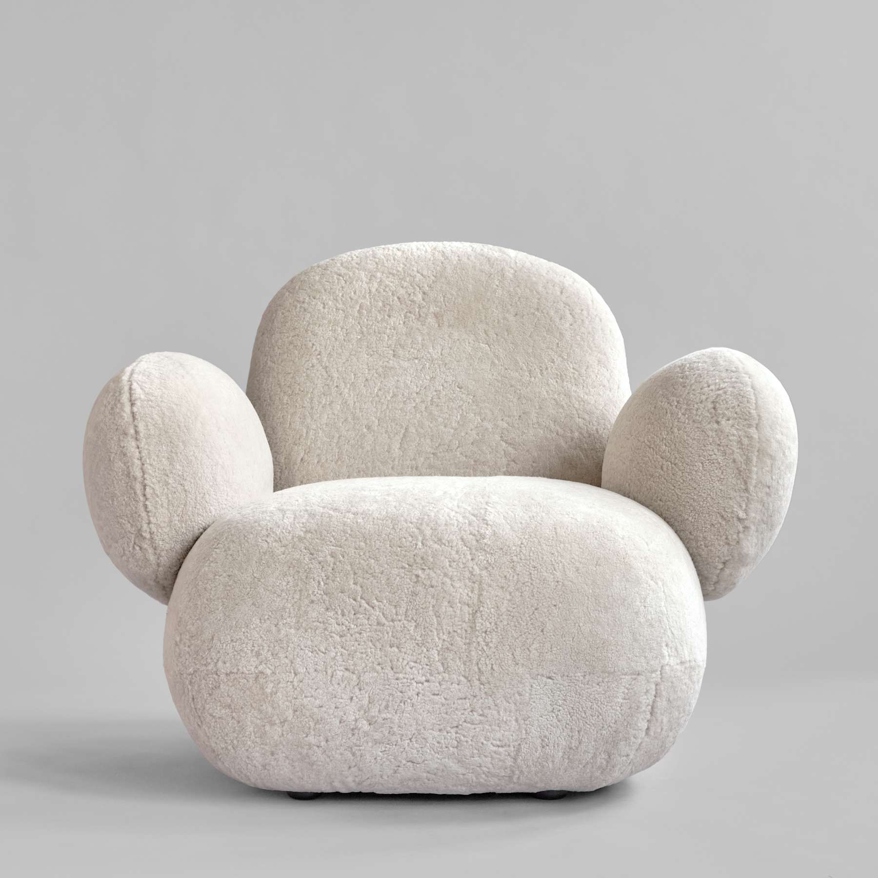 Fotel w tkaninie Sheepskin TOE FLAT złamana biel - Image 8