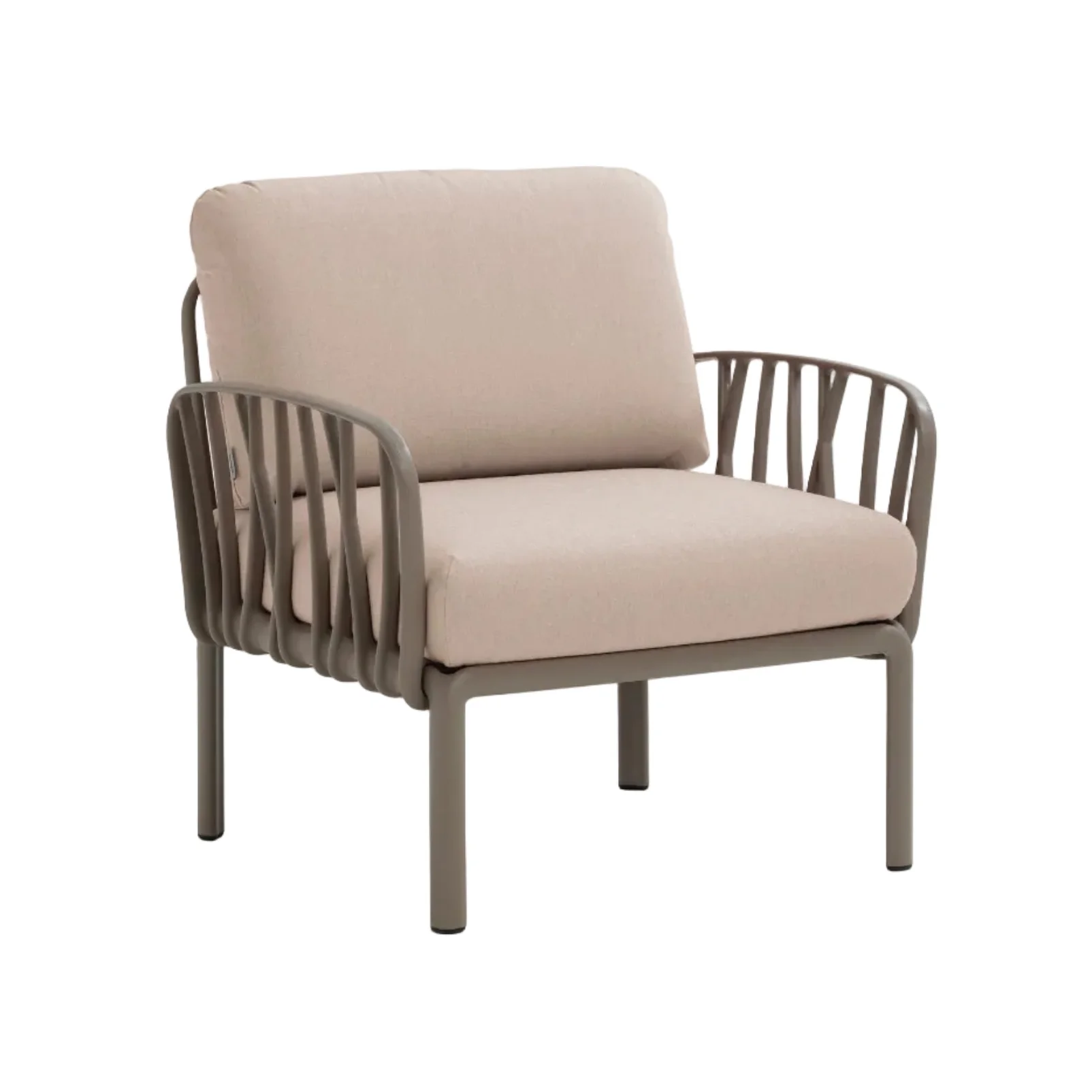 Fotel zewnętrzny KOMODO beżowy Sunbrella® z taupe podstawą