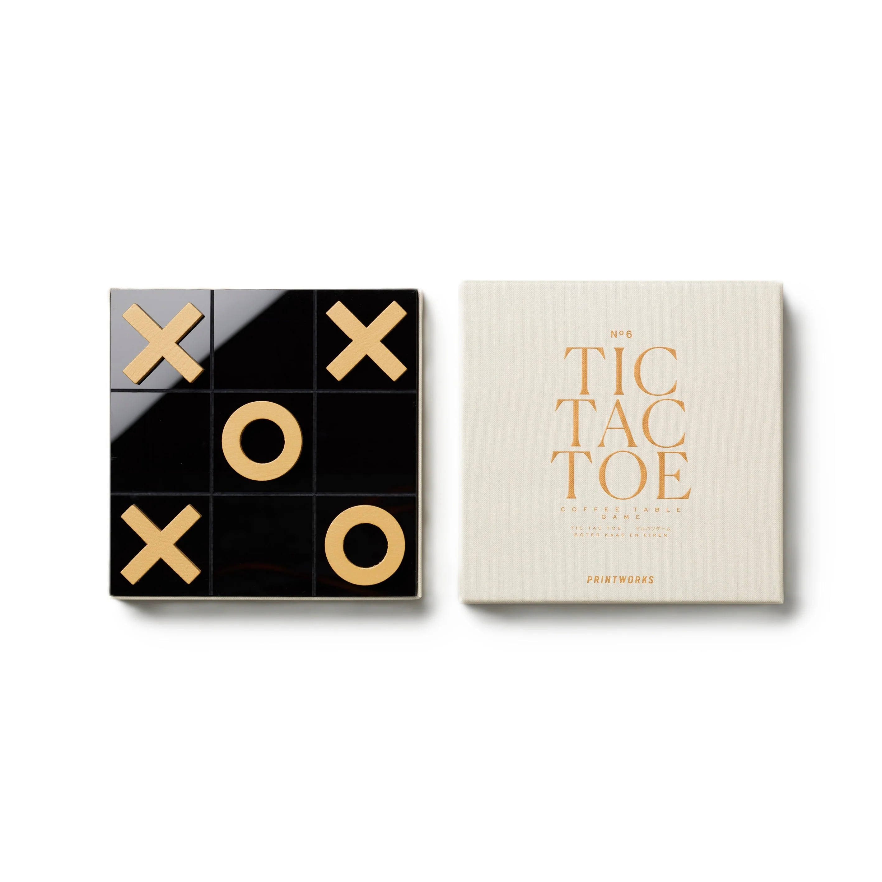 Gra kółko i krzyżyk TIC TAC TOE beżowy z czarnym - Image 6