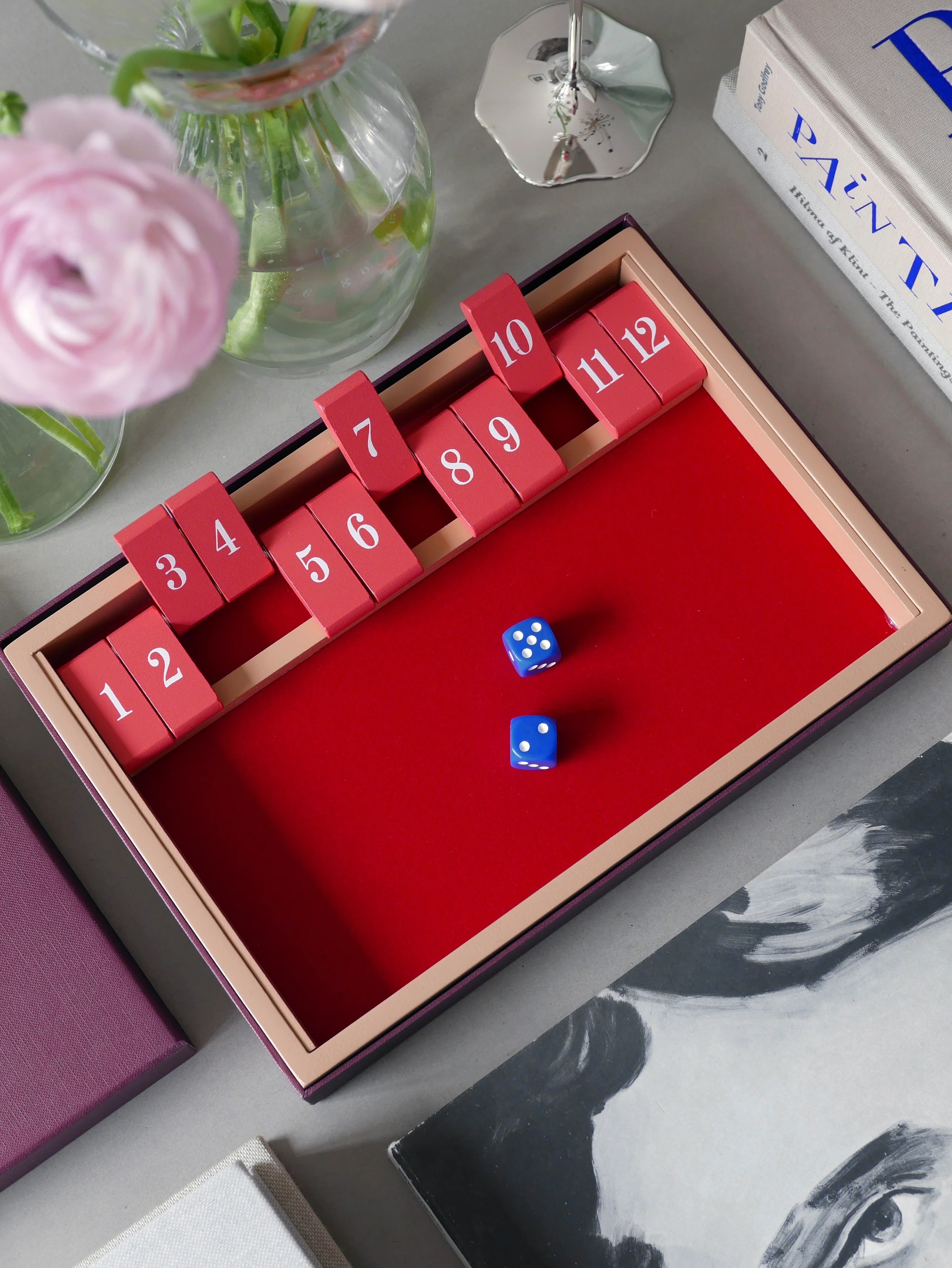 Gra planszowa SHUT THE BOX bordowy - Image 2