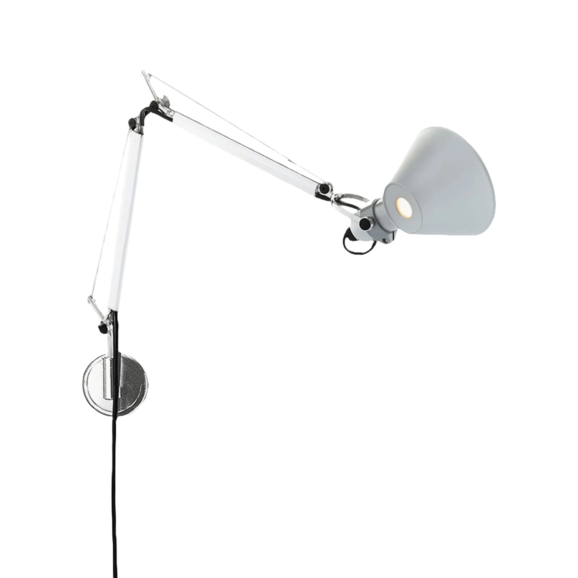 Kinkiet regulowany na wysięgniku TOLOMEO MICRO matowe aluminium