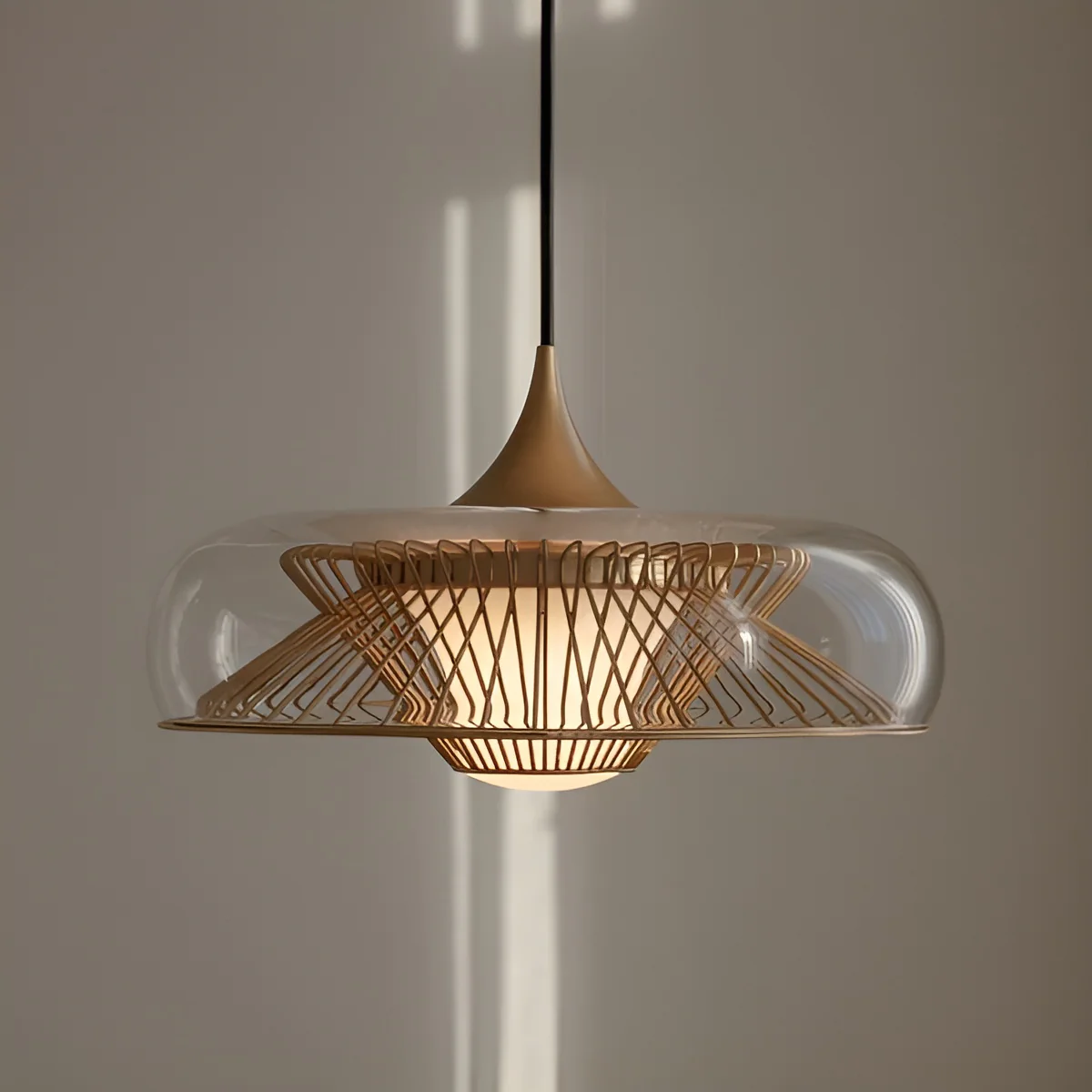 Klosz do lampy wiszącej CHORDIS złoty - Image 3