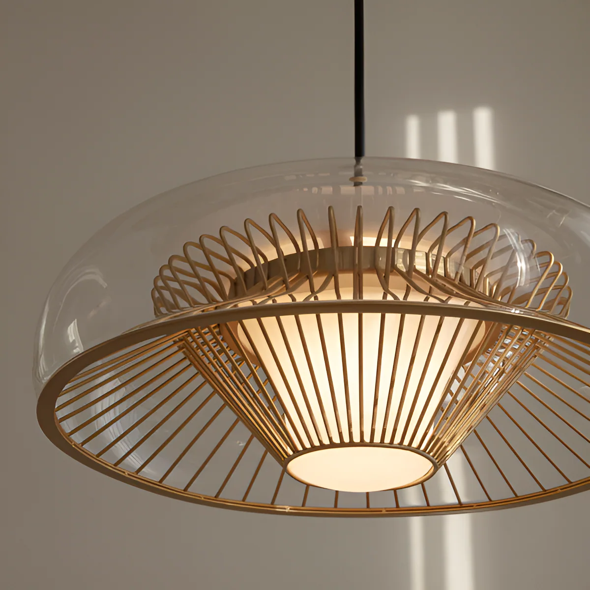 Klosz do lampy wiszącej CHORDIS złoty - Image 8