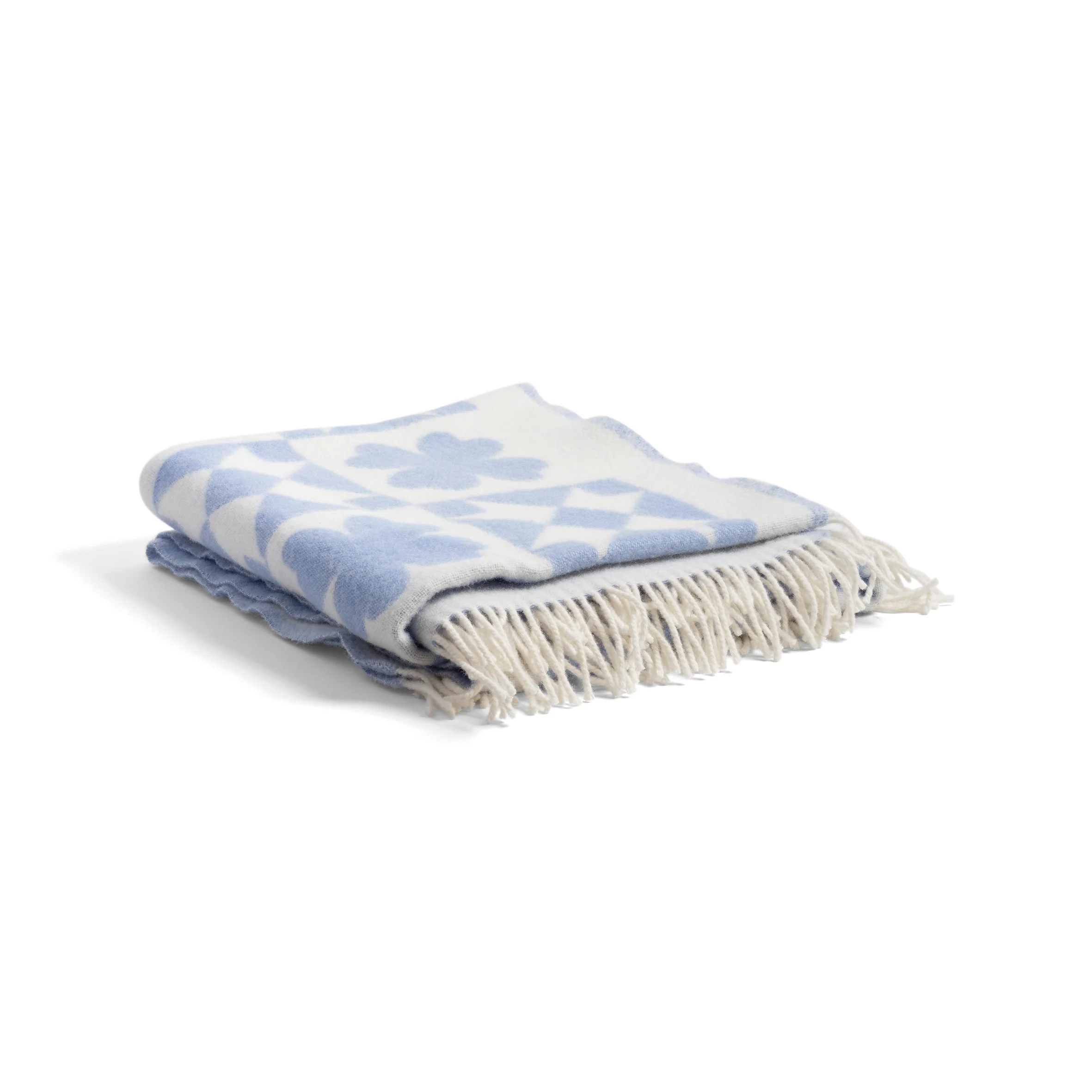 Koc QUILT niebieski z białym - Image 4