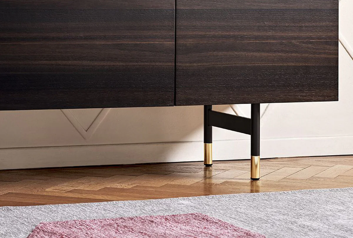 Komoda HORIZON ciemne drewno z białym blatem - Image 4
