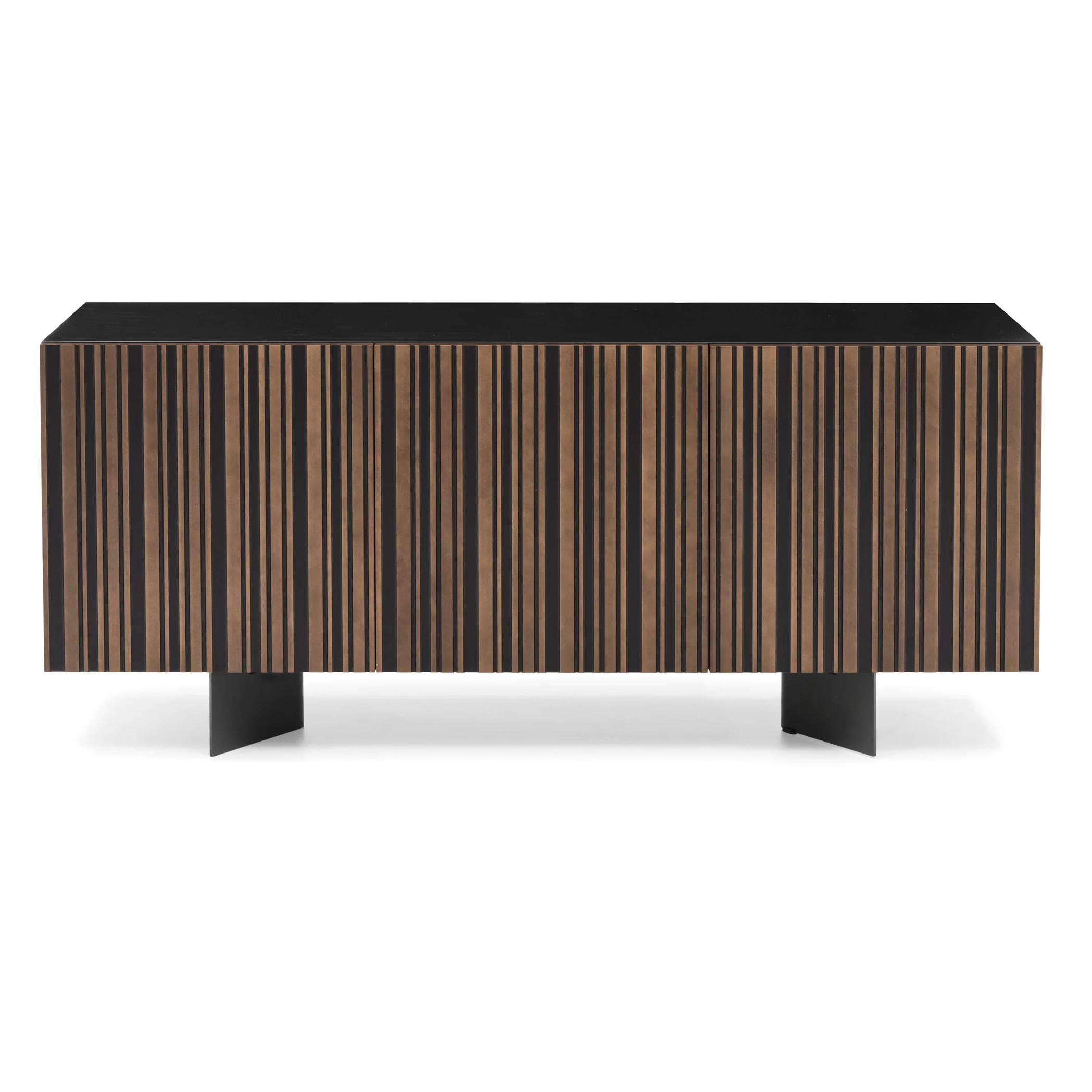 Komoda STRIPES czarny z brązowym - Image 6