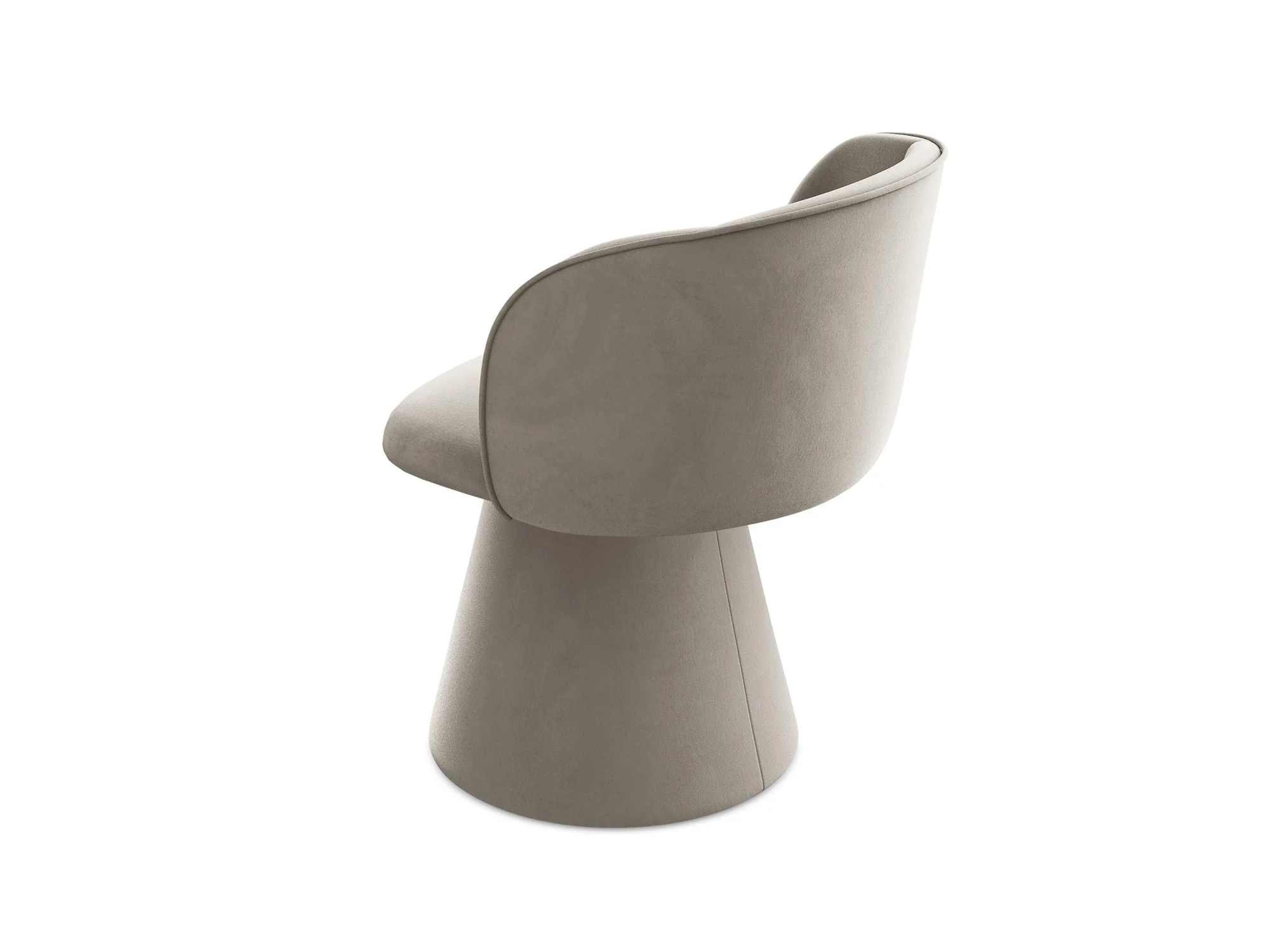 Krzesło aksamitne MAIA taupe - Image 4