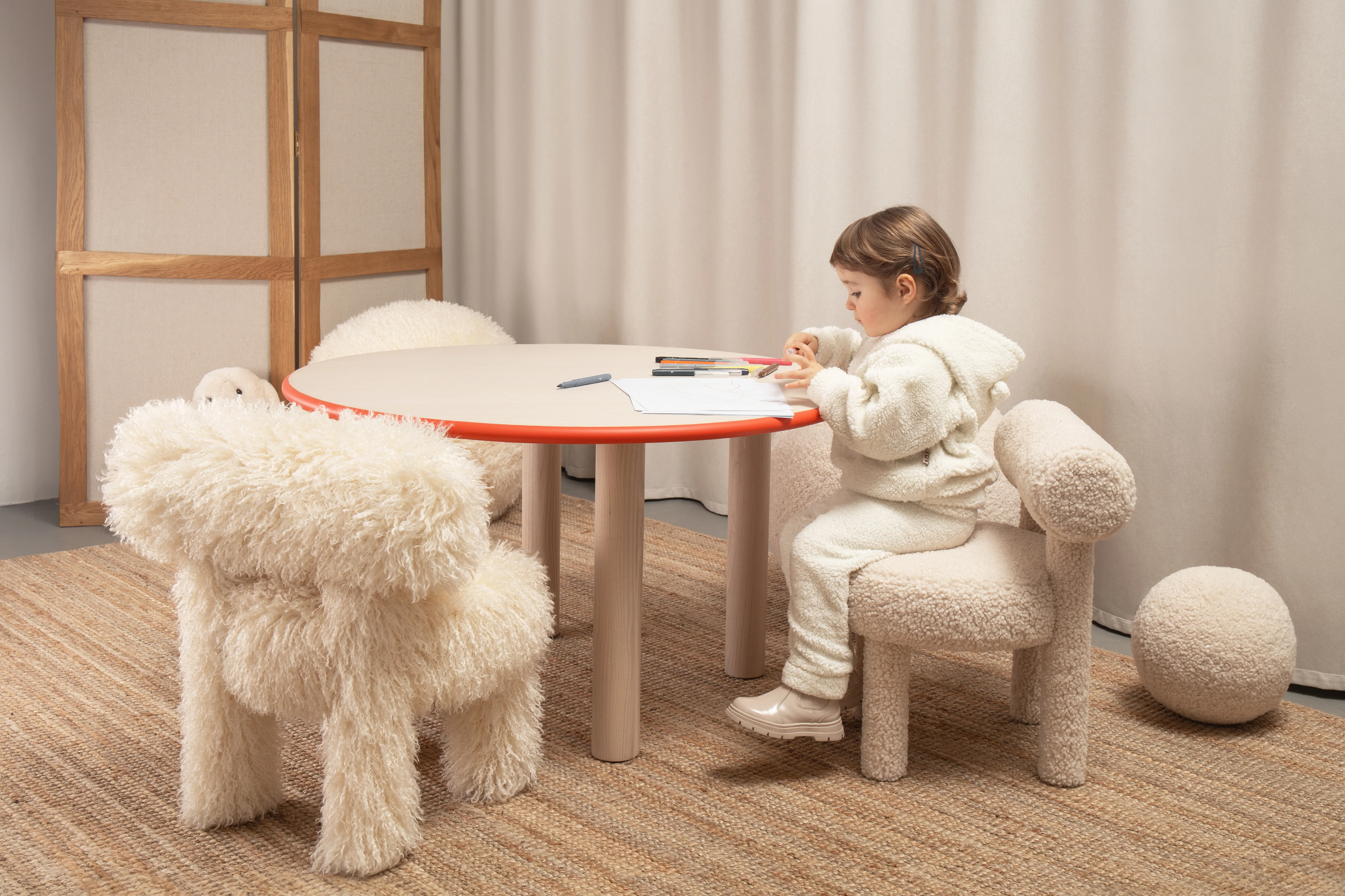 Krzesło dziecięce BABY GROPIUS CS1 - FLUFFY EDITION sztuczne futerko - Image 2