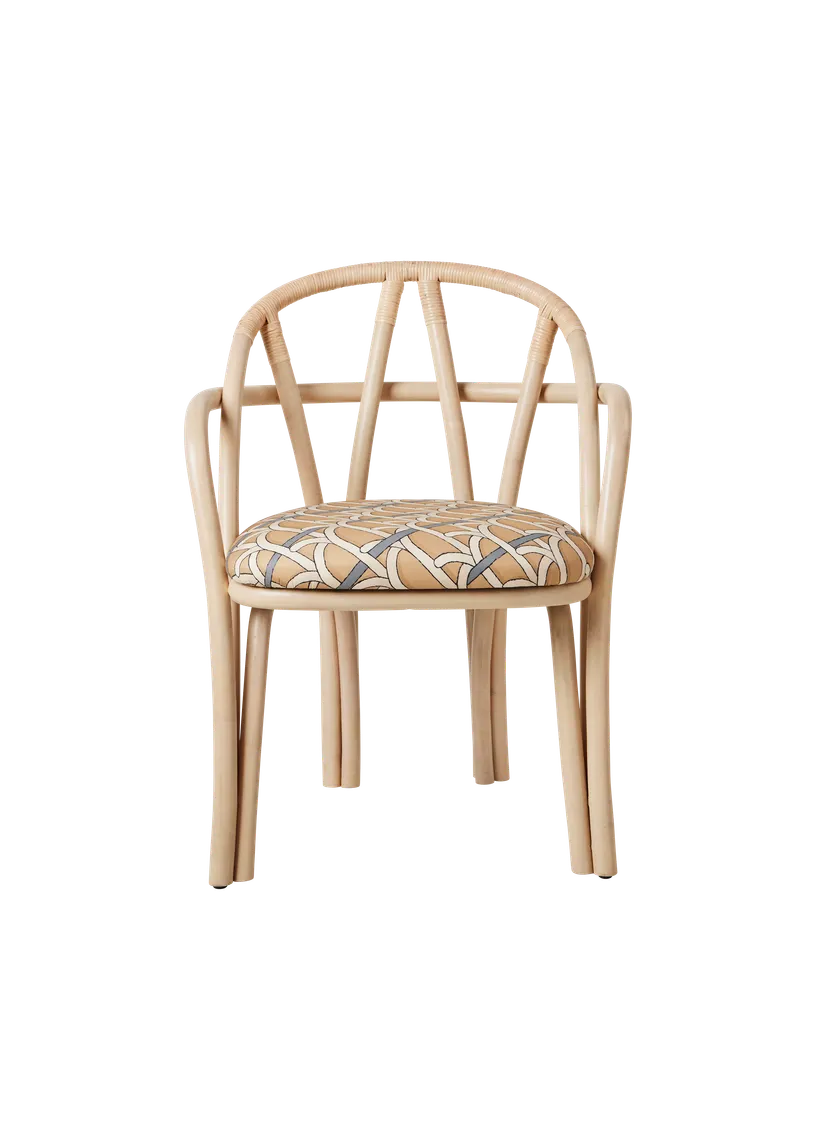 Krzesło BISTRA tapicerowane z rattanową podstawą - Image 6