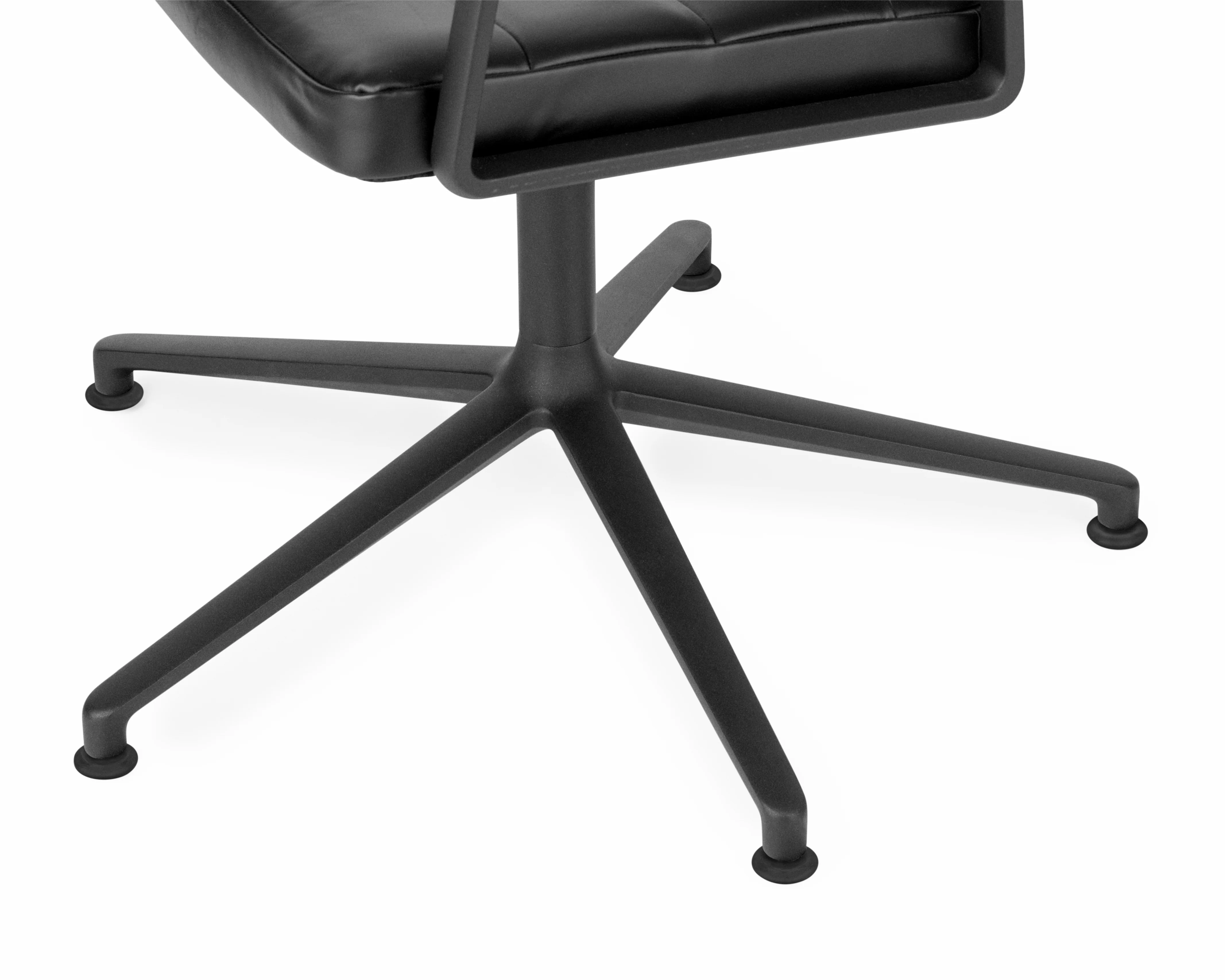 Krzesło biurowe 453+ czarna skóra z czarną metalową podstawą - Image 20