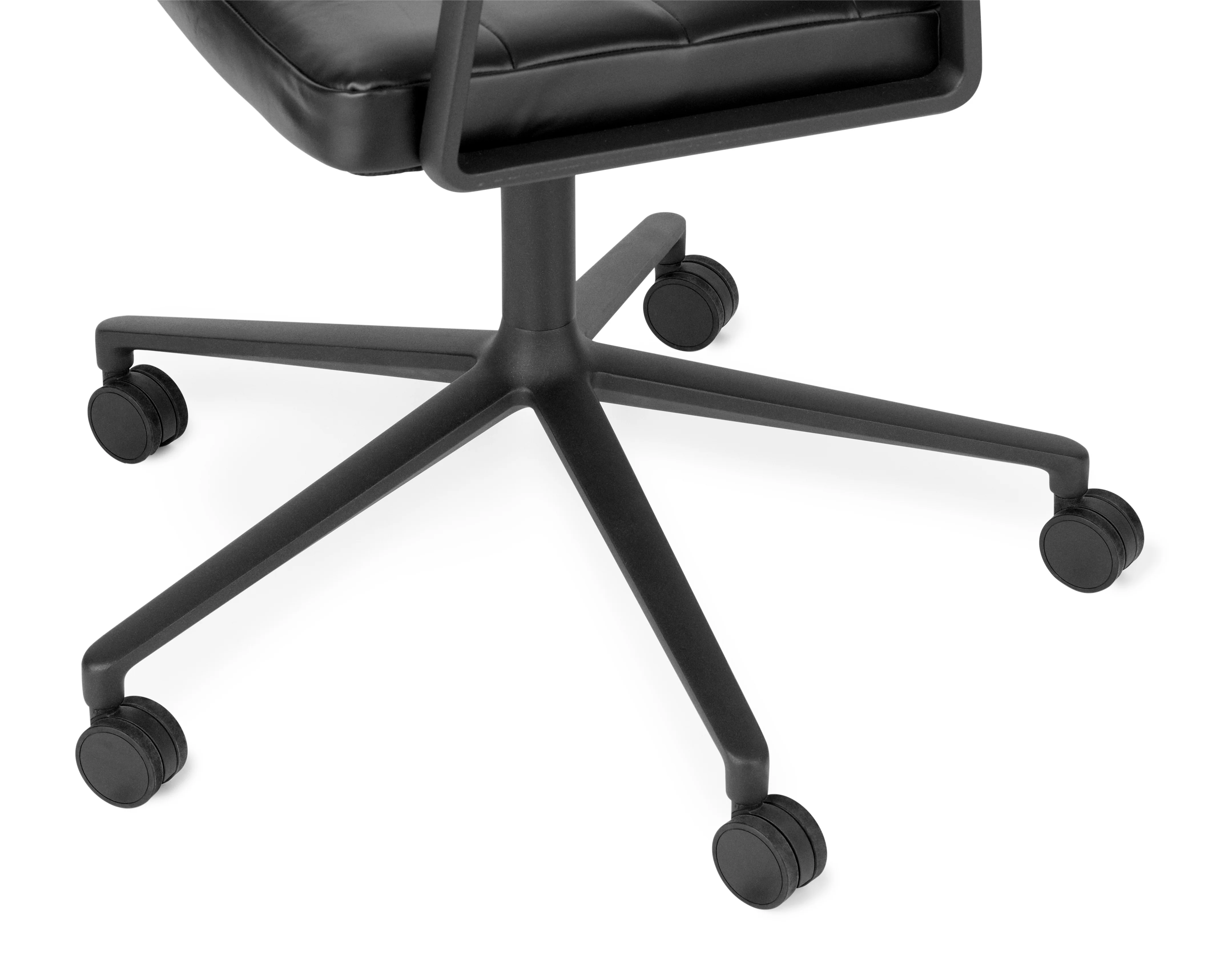 Krzesło biurowe 453+ czarna skóra z czarną metalową podstawą - Image 23