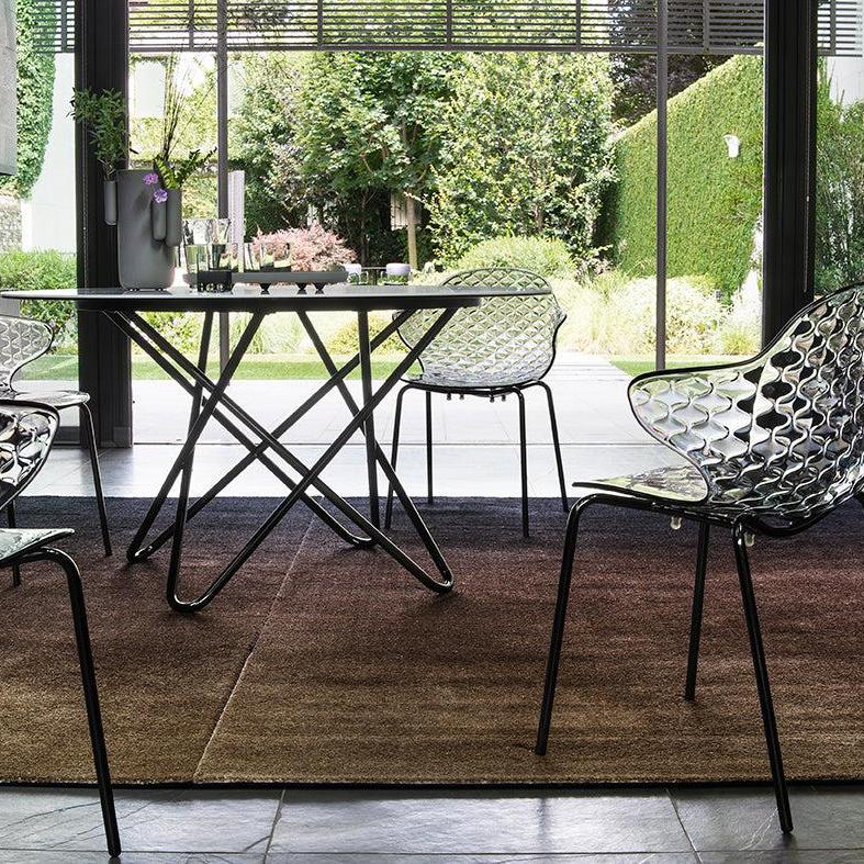 Krzesło SAINT TROPEZ białe siedzisko z chromowaną metalową podstawą - Image 8