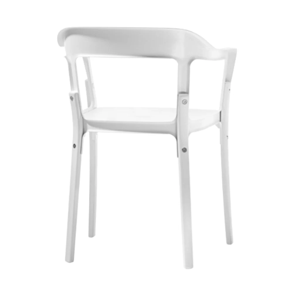Krzesło STEELWOOD białe drewno bukowe - Image 3