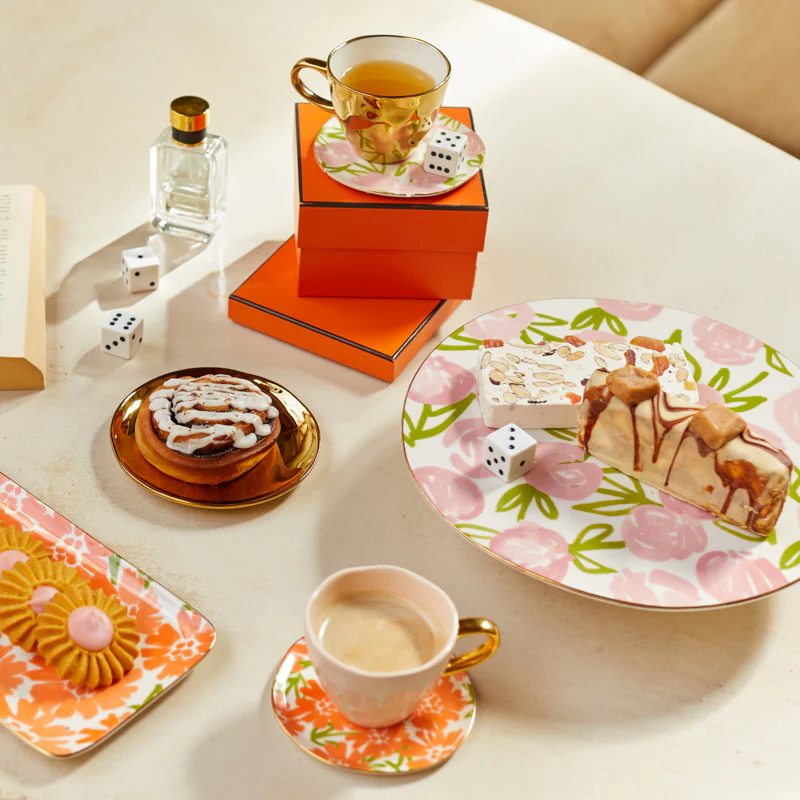 Kubek ceramiczny GOOD MORNING kremowy ze złotym - Image 2