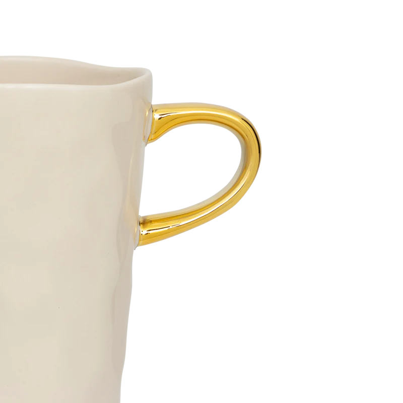 Kubek do latte GOOD MORNING kremowy ze złotym - Image 4