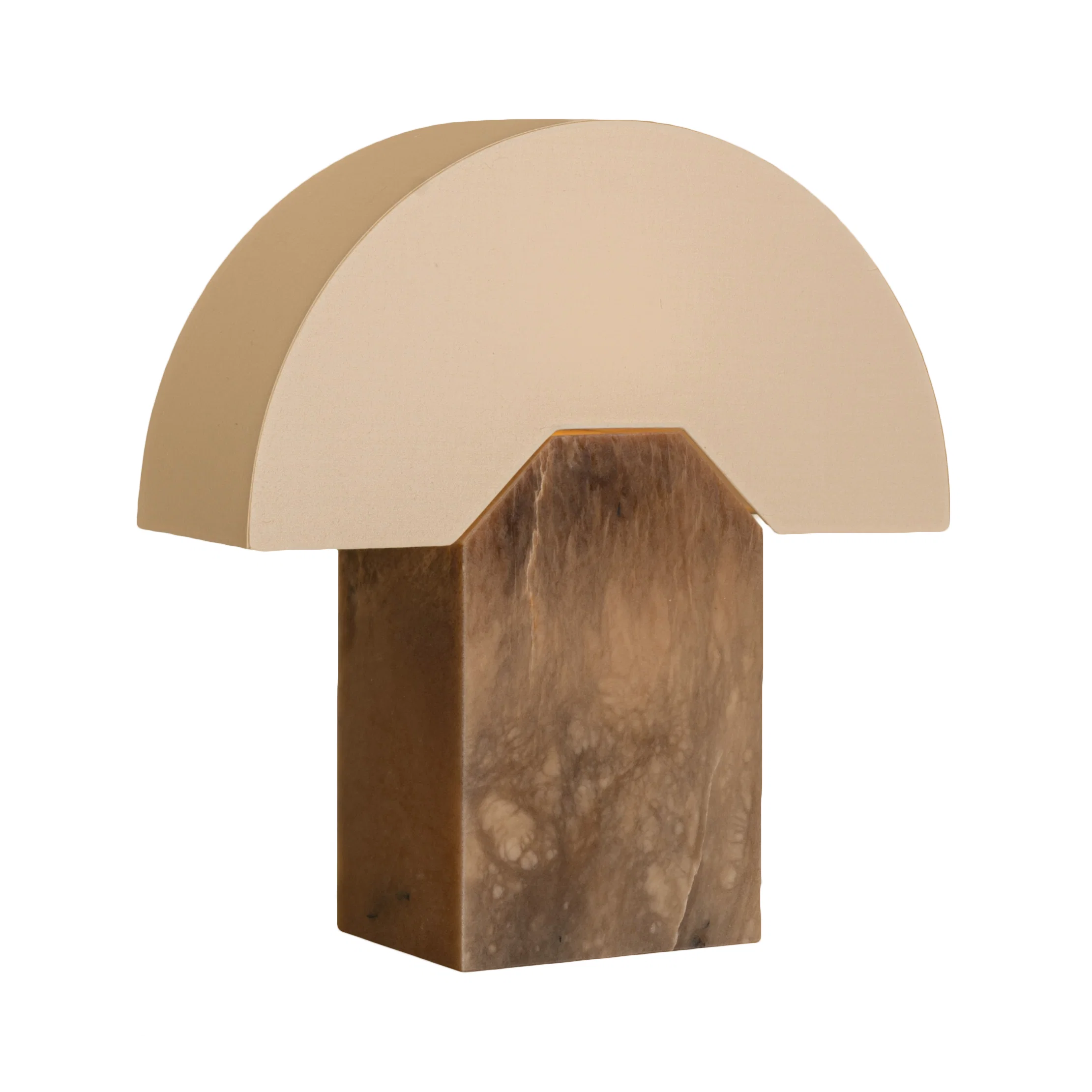 Lampa stołowa EDNA ciemny beżowy alabaster
