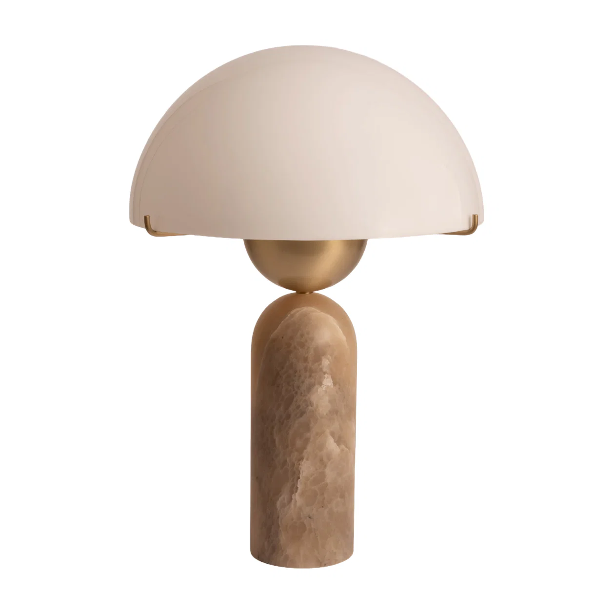 Lampa stołowa PEONO ciemnobeżowy alabaster