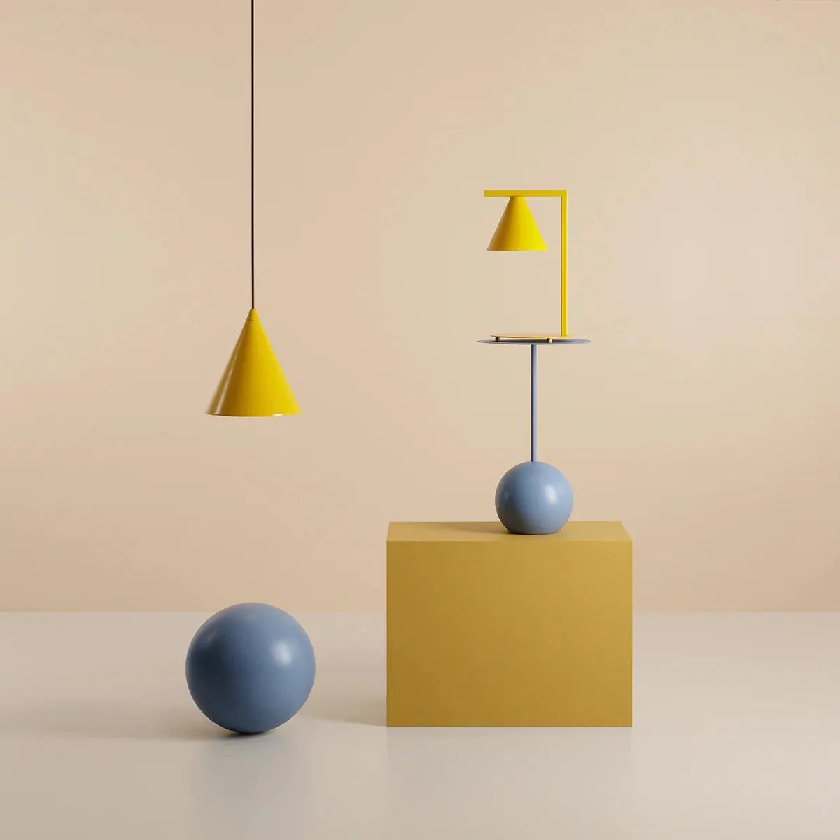 Lampa stołowa FORM musztardowy - Image 2