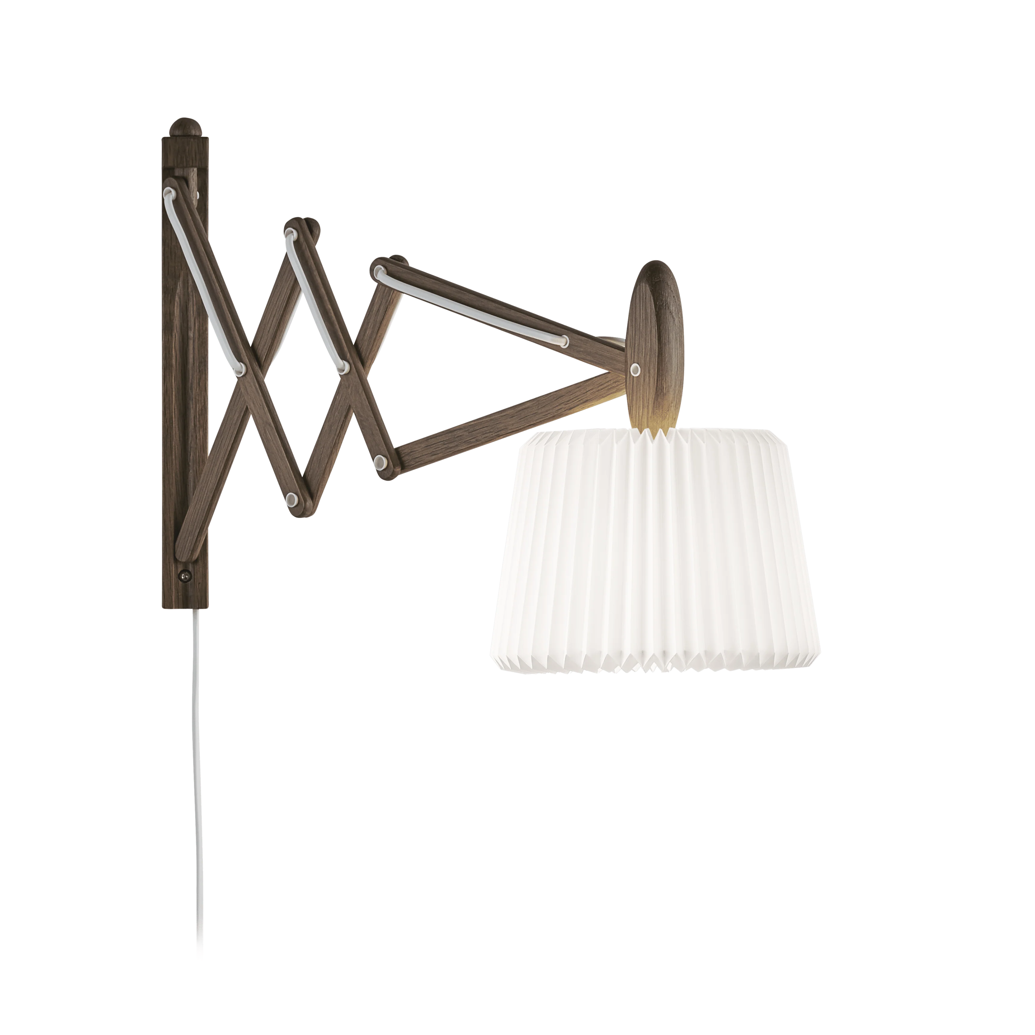 Lampa ścienna MODEL 223 120 SAX biały z ciemną dębową podstawą