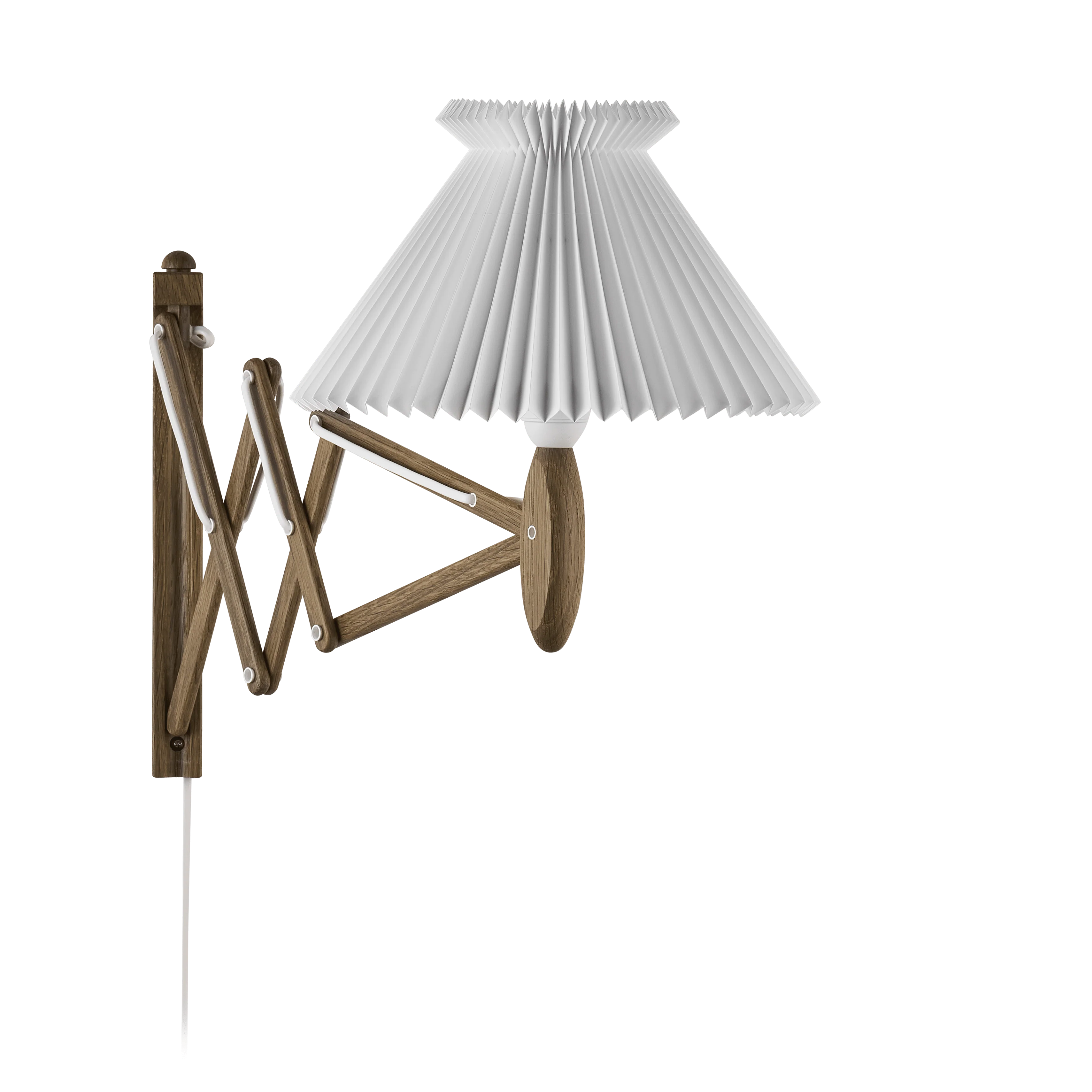 Lampa ścienna MODEL 224 6/17 SAX biały z ciemną dębową podstawą