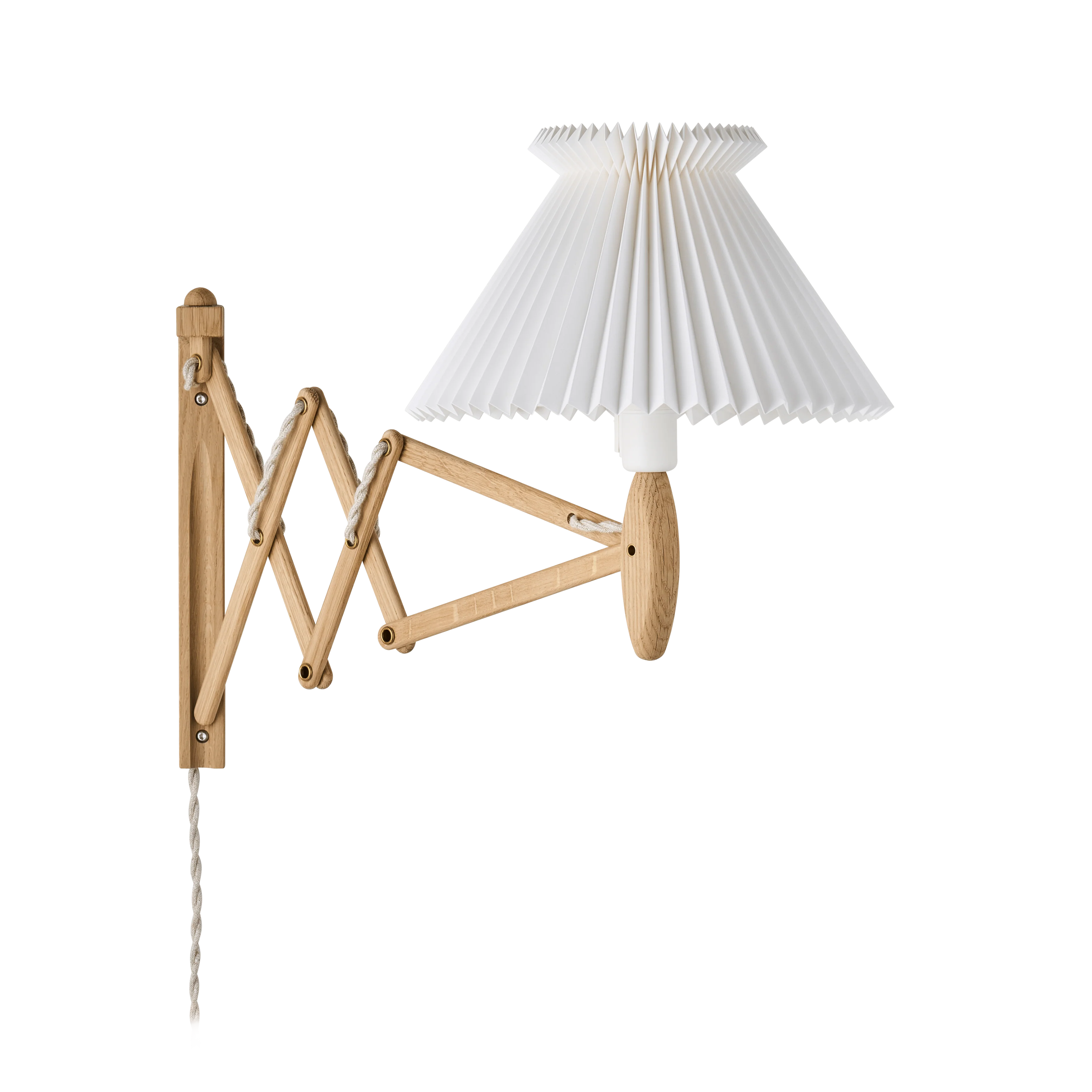 Lampa ścienna MODEL 224 6/21 SAX ANNIVERSARY biały z dębową podstawą