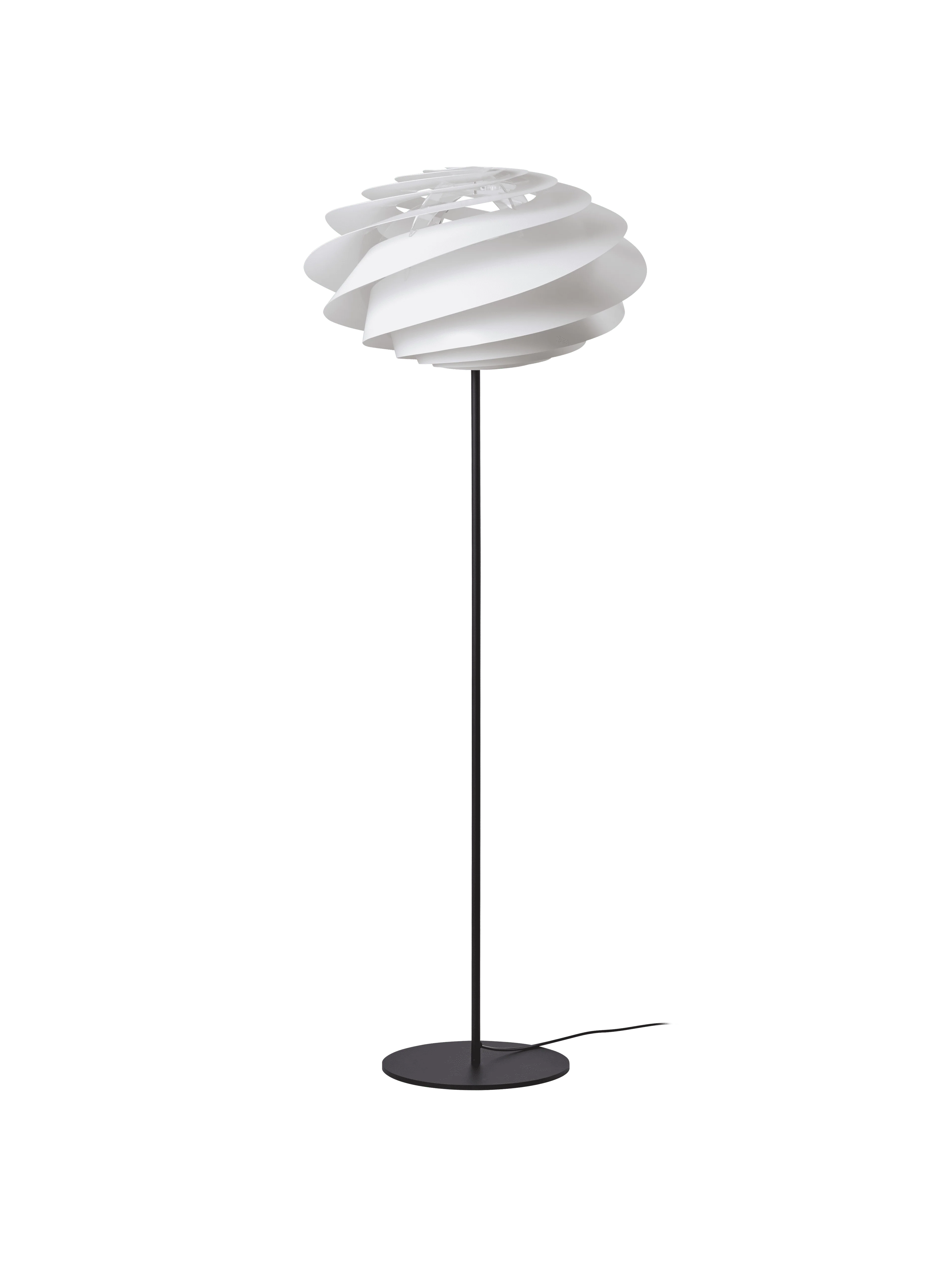 Lampa podłogowa MODEL 331 SWIRL biały z czarną podstawą - Image 3