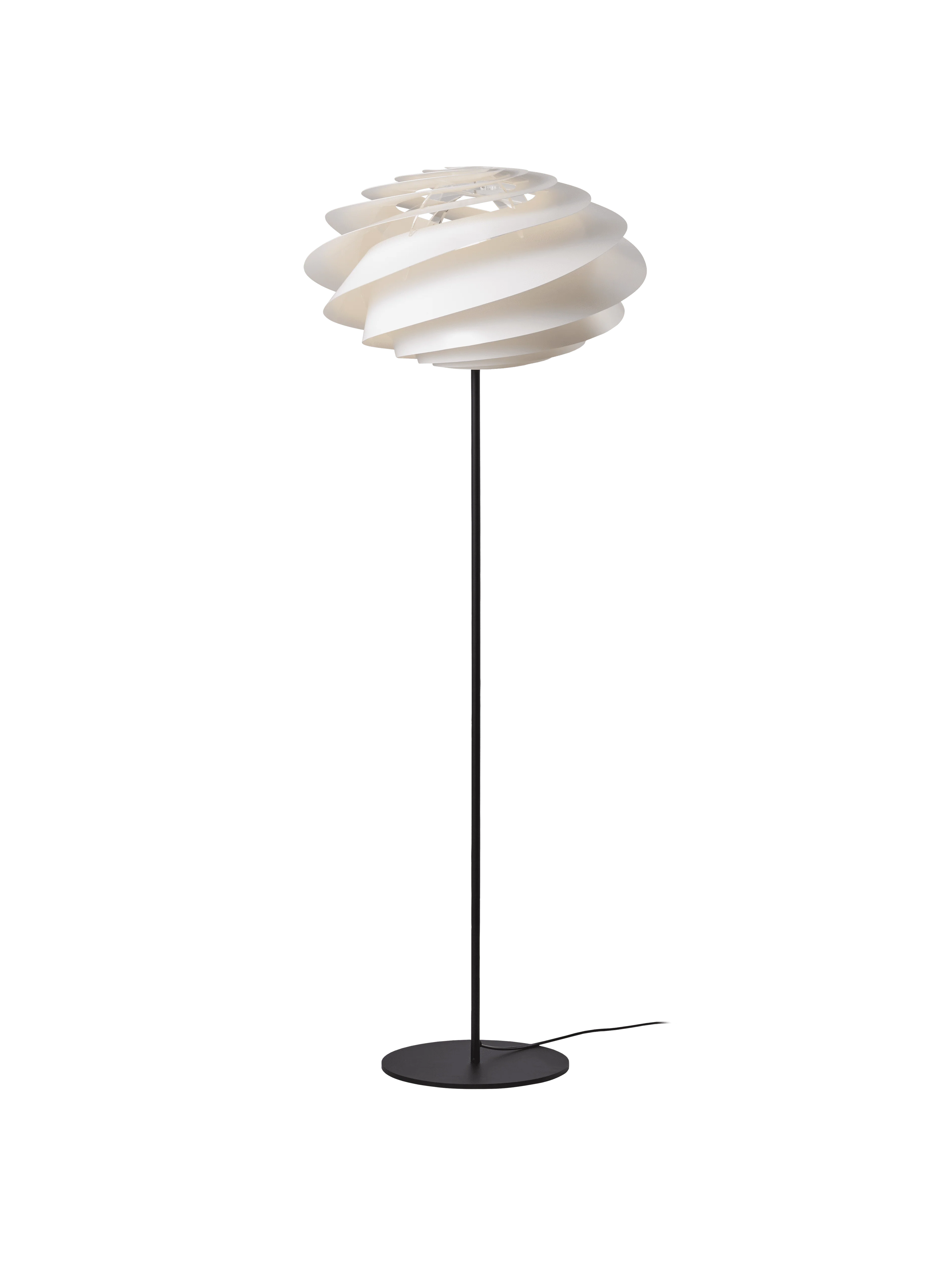 Lampa podłogowa MODEL 331 SWIRL biały z czarną podstawą - Image 4