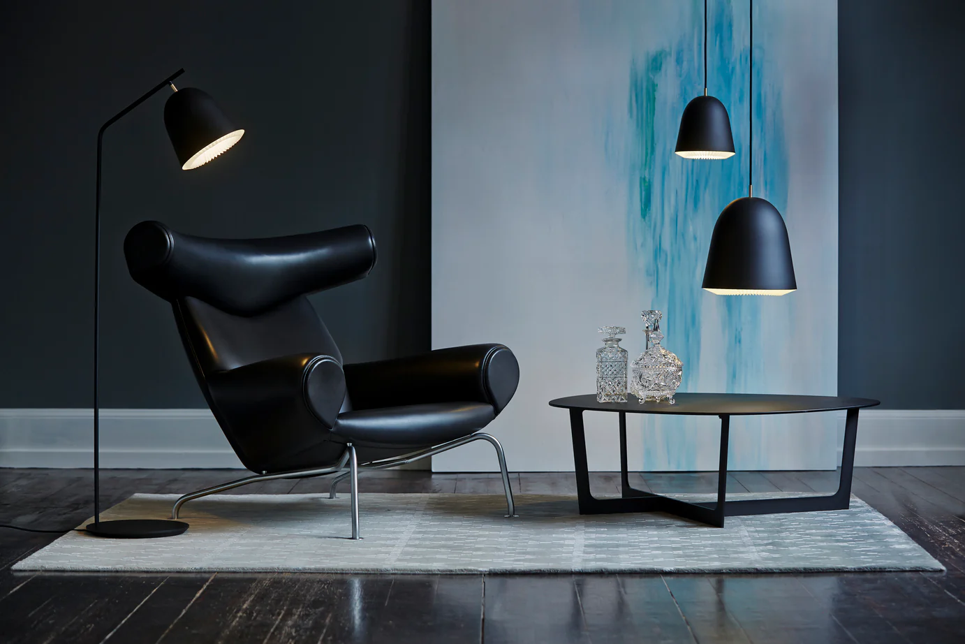 Lampa podłogowa MODEL 355 CASHÉ czarny - Image 2