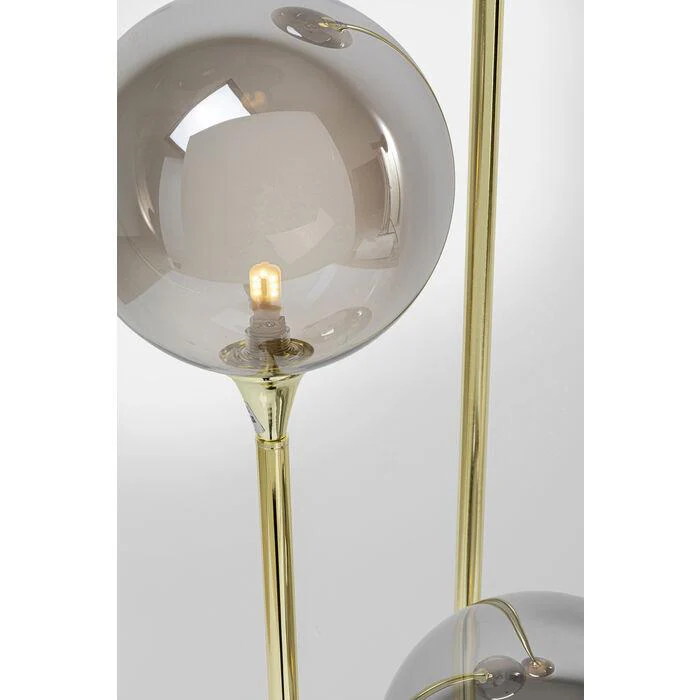 Lampa podłogowa AL CAPONE złoty z przydymionym szkłem - Image 3