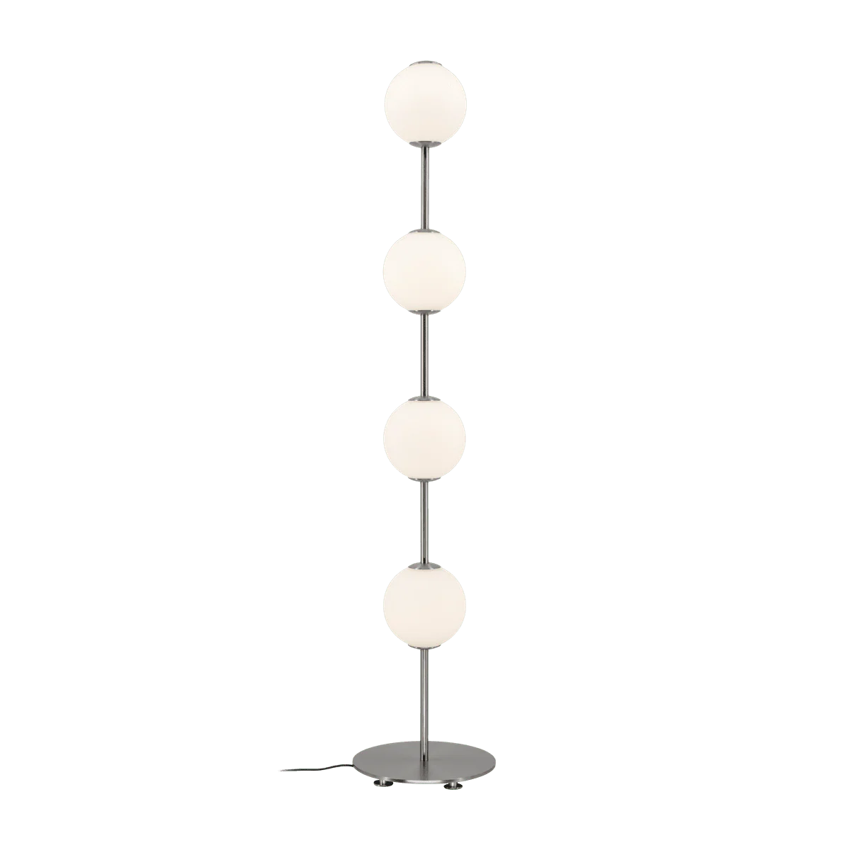 Lampa podłogowa AUDREY biały ze srebrną wstawką