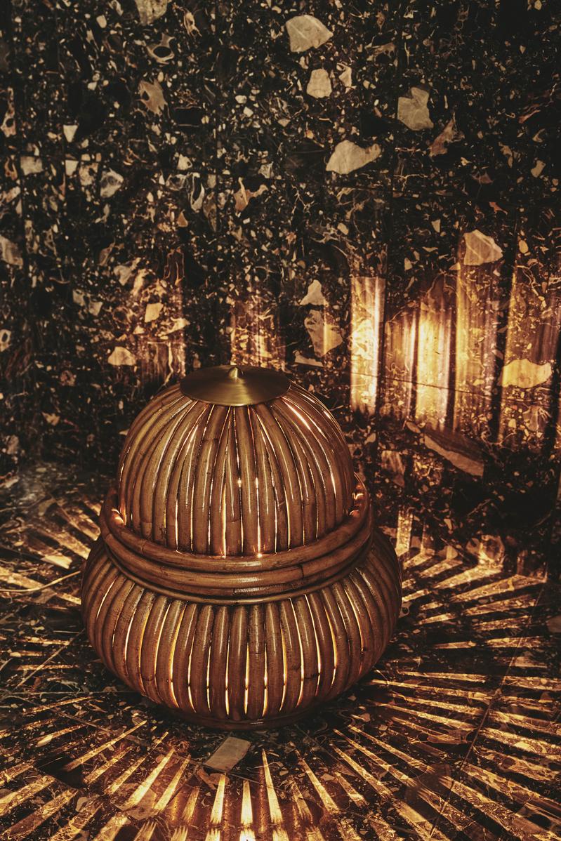 Lampa podłogowa zewnętrzna BOHEMIAN rattan - Image 2