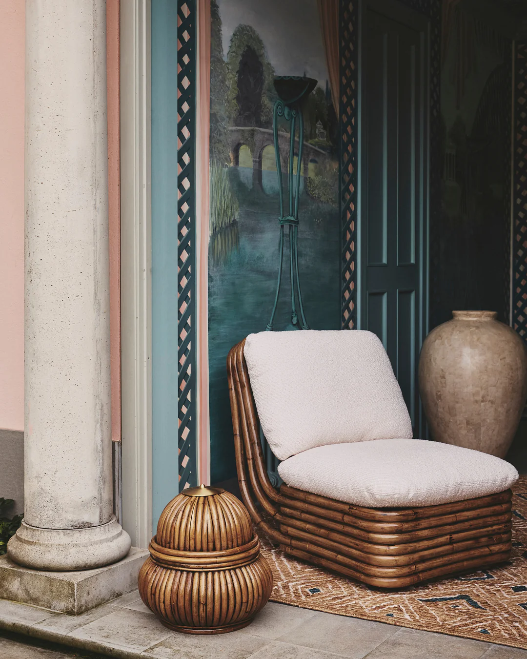 Lampa podłogowa zewnętrzna BOHEMIAN rattan - Image 8