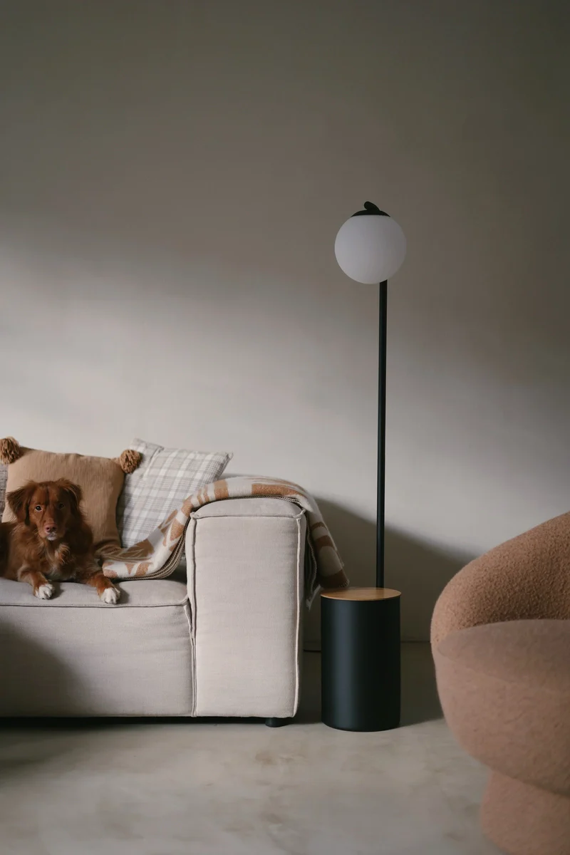 Lampa podłogowa ze stolikiem BOTANICA DECO XL czarny - Image 10