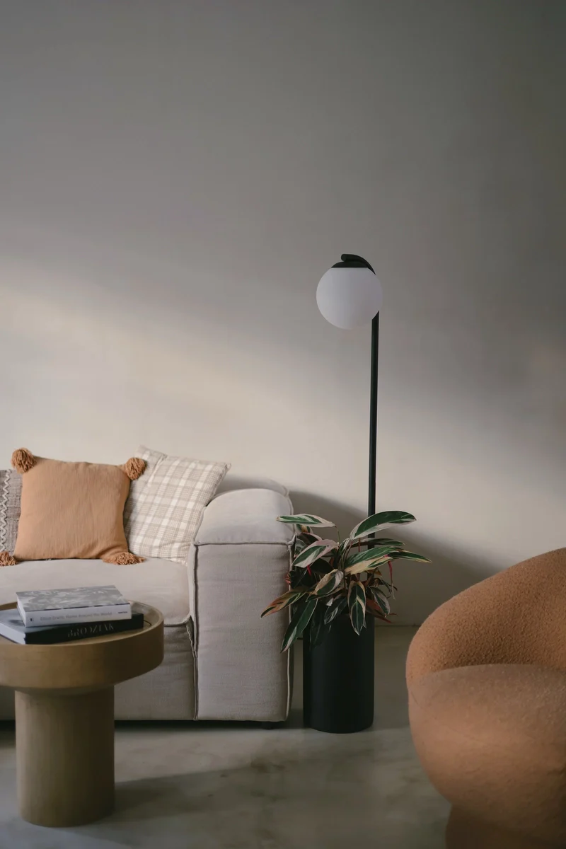 Lampa podłogowa ze stolikiem BOTANICA DECO XL czarny - Image 2