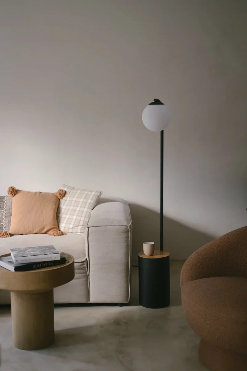 Lampa podłogowa ze stolikiem BOTANICA DECO XL czarny - Image 6