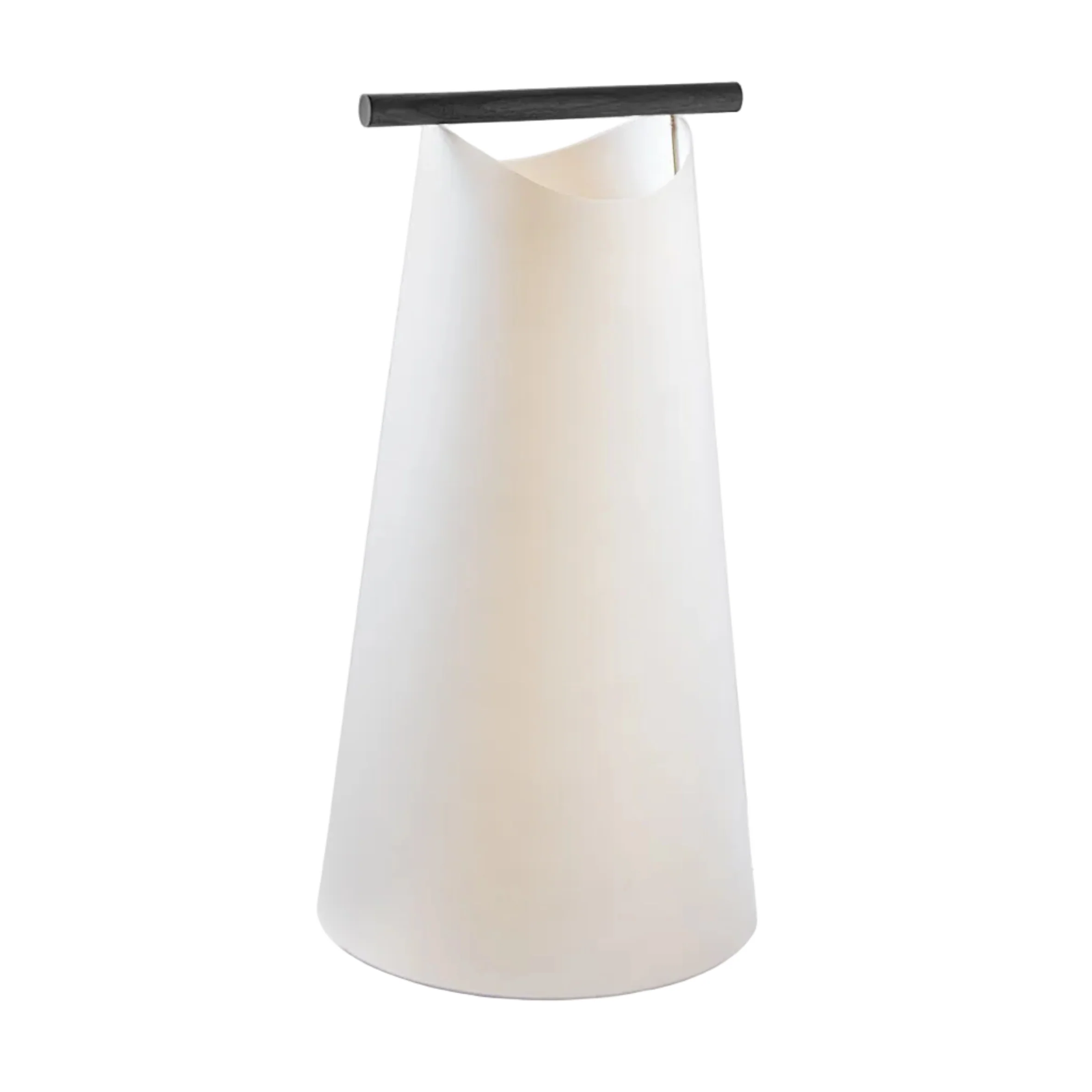 Lampa podłogowa CATAY biały z czarnym drewnem jesionowym