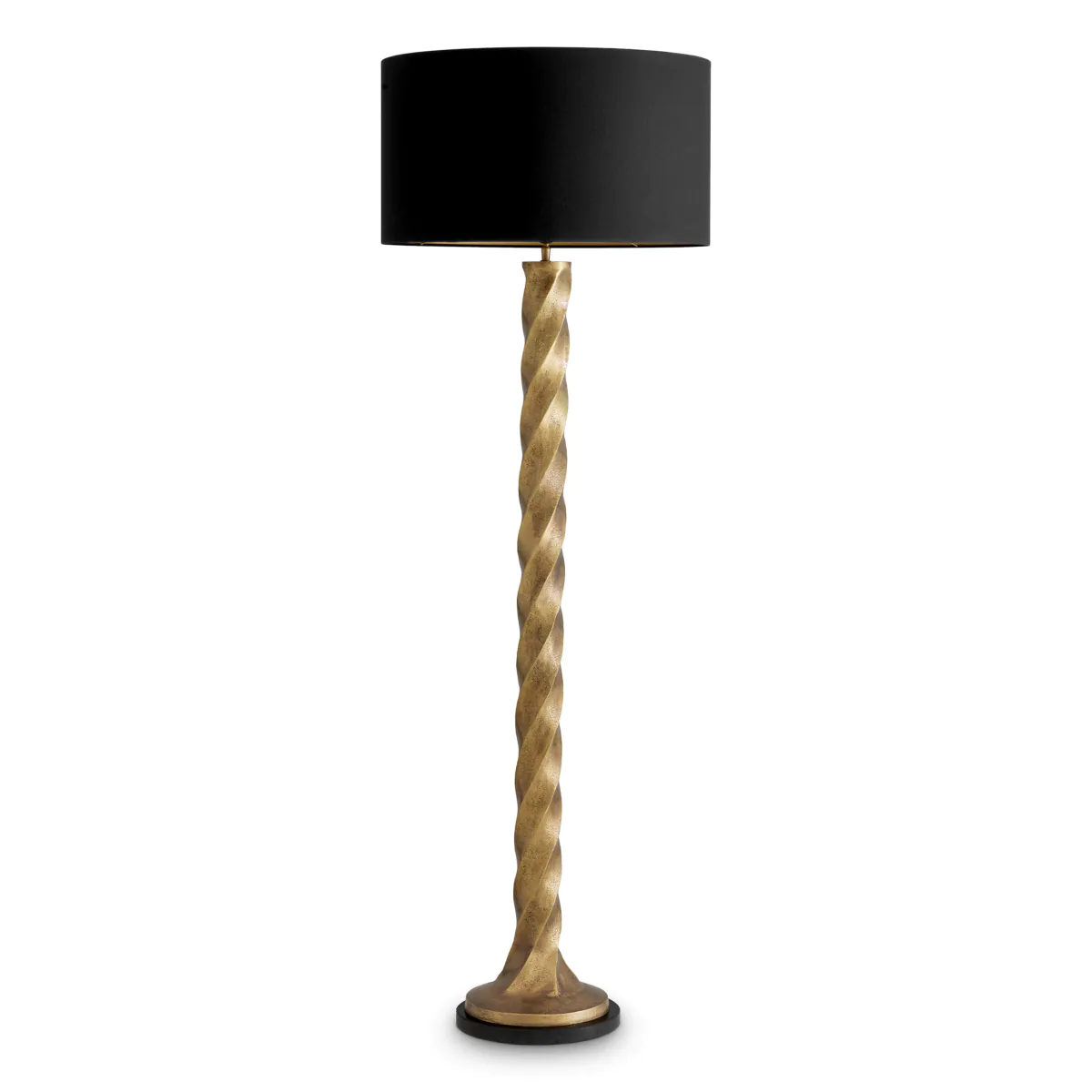 Lampa podłogowa COSTANZA antyczny mosiężny z granitową podstawą - Image 3