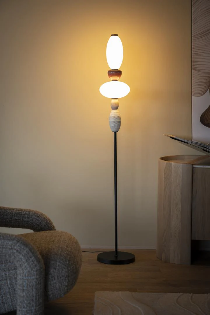 Lampa podłogowa GARCA kremowa ceramika - Image 3