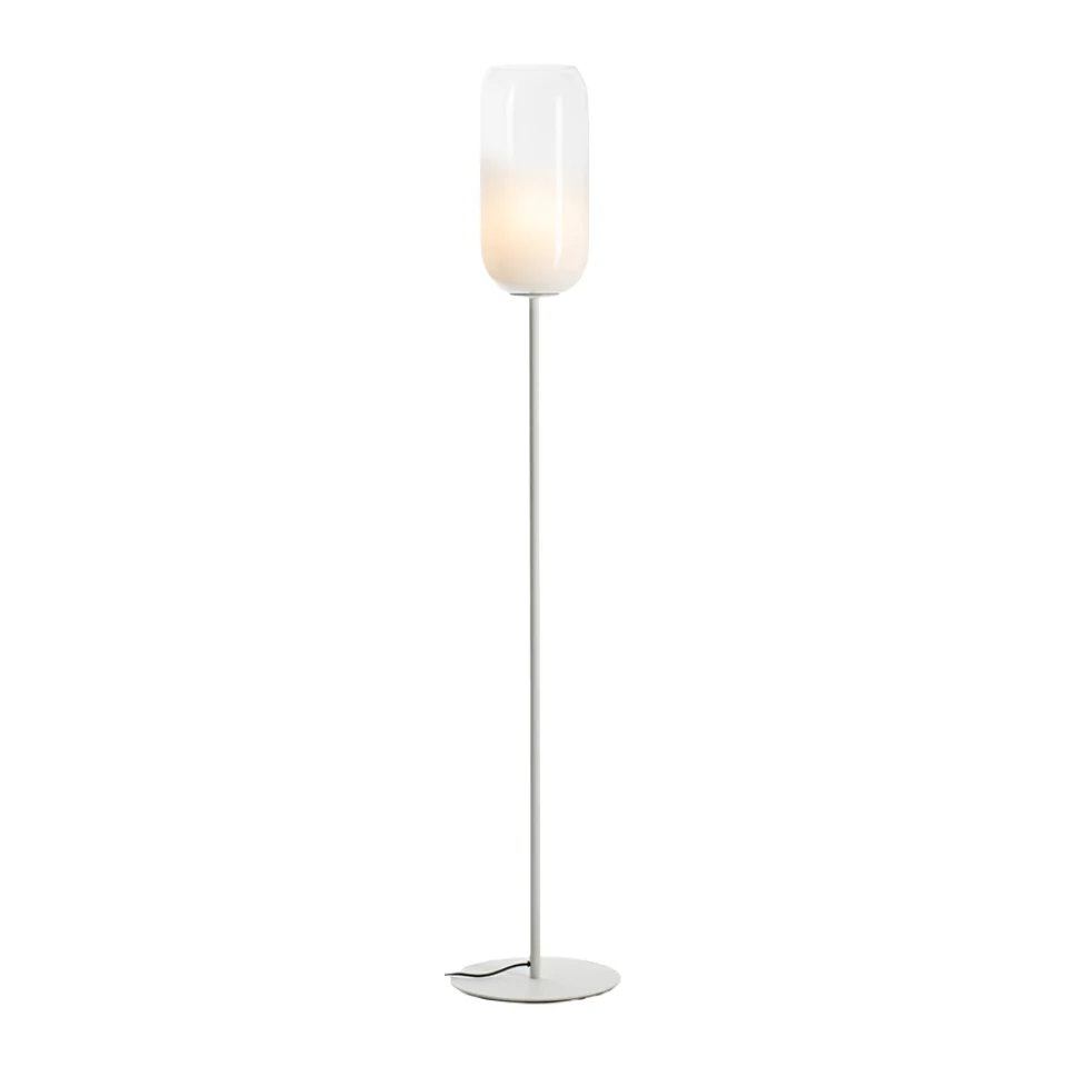Lampa podłogowa GOPLE biały z białą podstawą