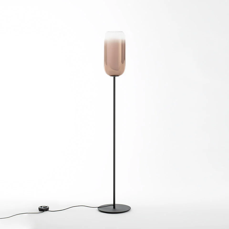 Lampa podłogowa GOPLE miedziany z czarną podstawą - Image 2