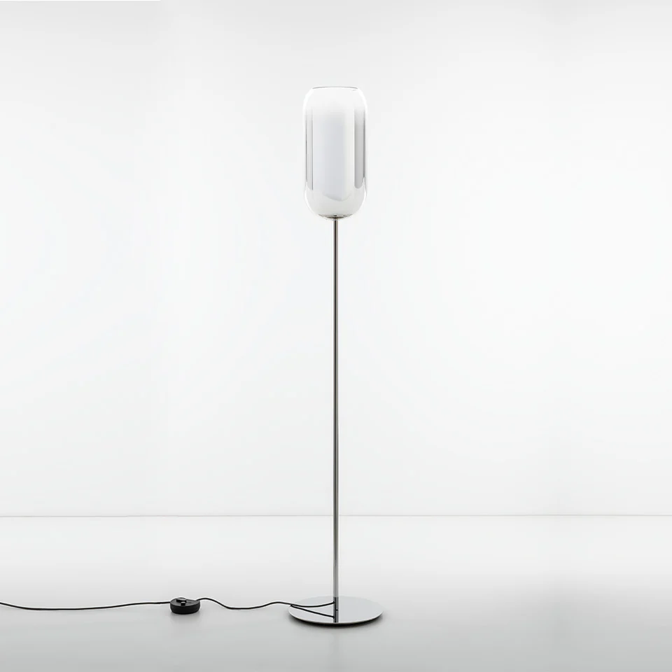 Lampa podłogowa GOPLE srebrny ze srebrną podstawą - Image 2