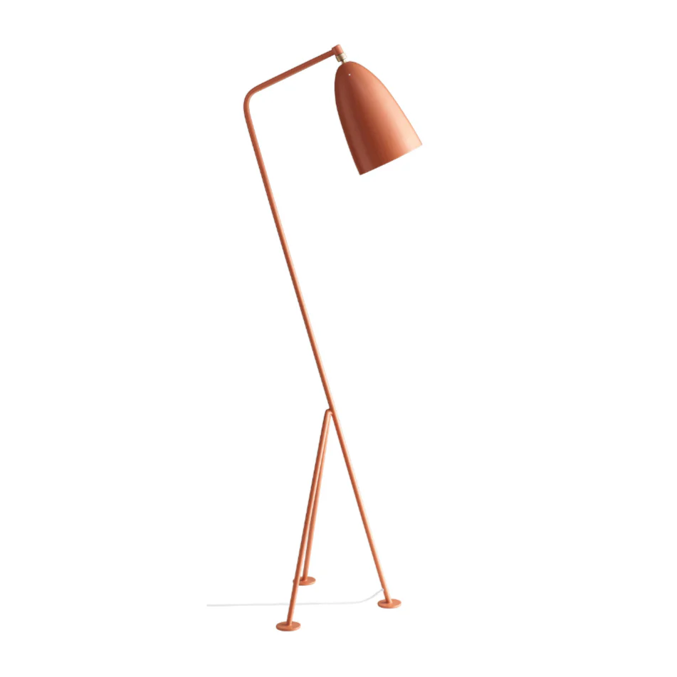 Lampa podłogowa  do czytania GRÄSHOPPA pomarańczowy trójnóg