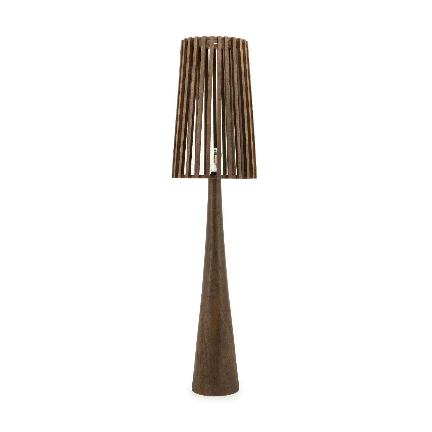 Lampa podłogowa GUARD ciemne drewno mango