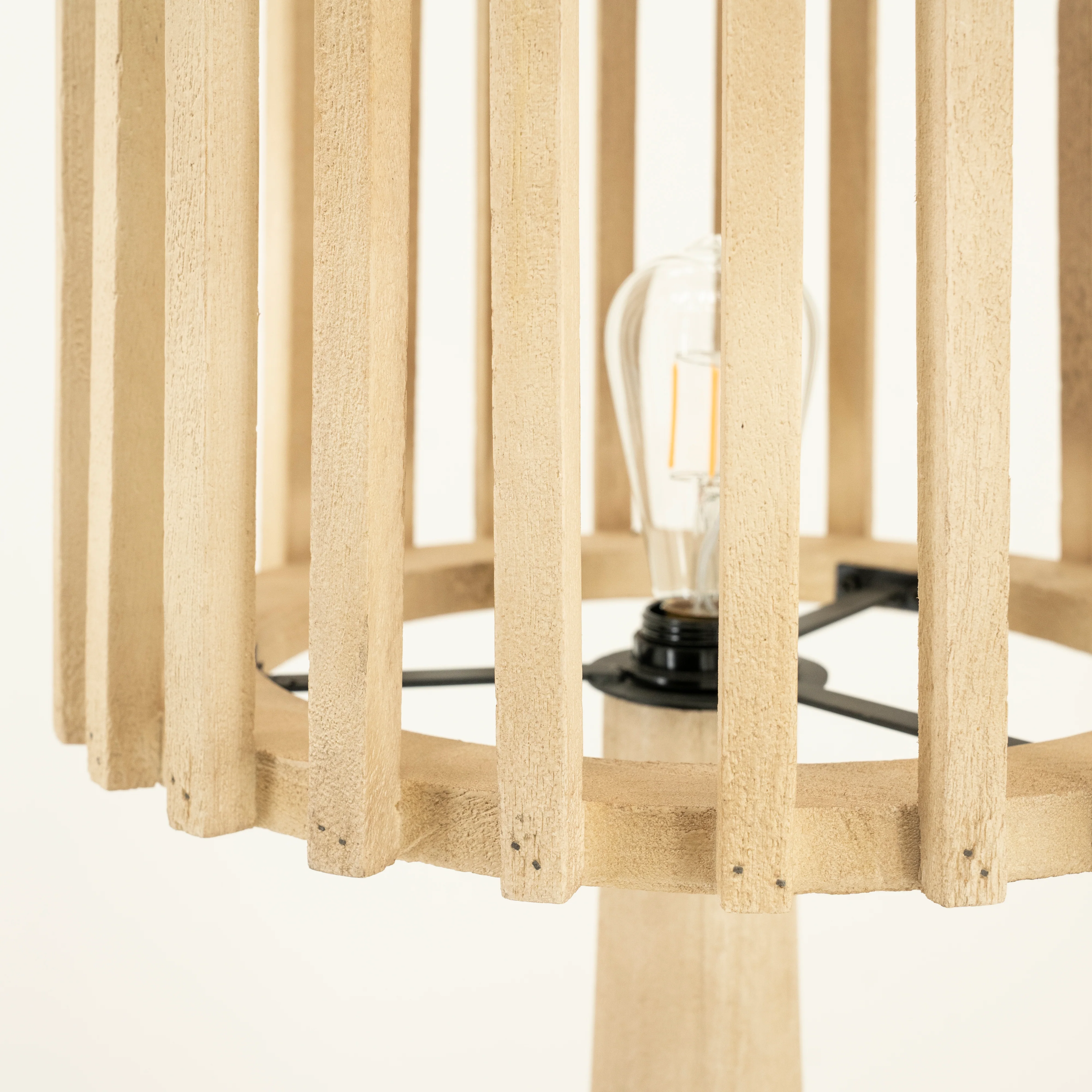 Lampa podłogowa GUARD drewno mango - Image 3